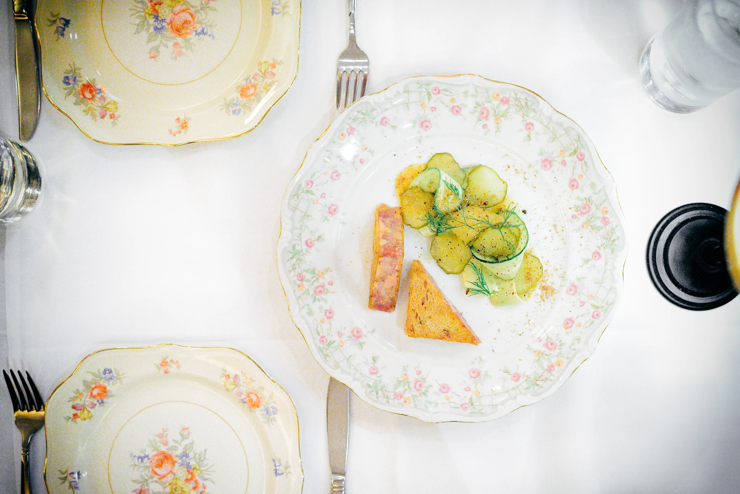 7th Course: Boar's Head sandwich, Cucumbers, coriander, sweet mu