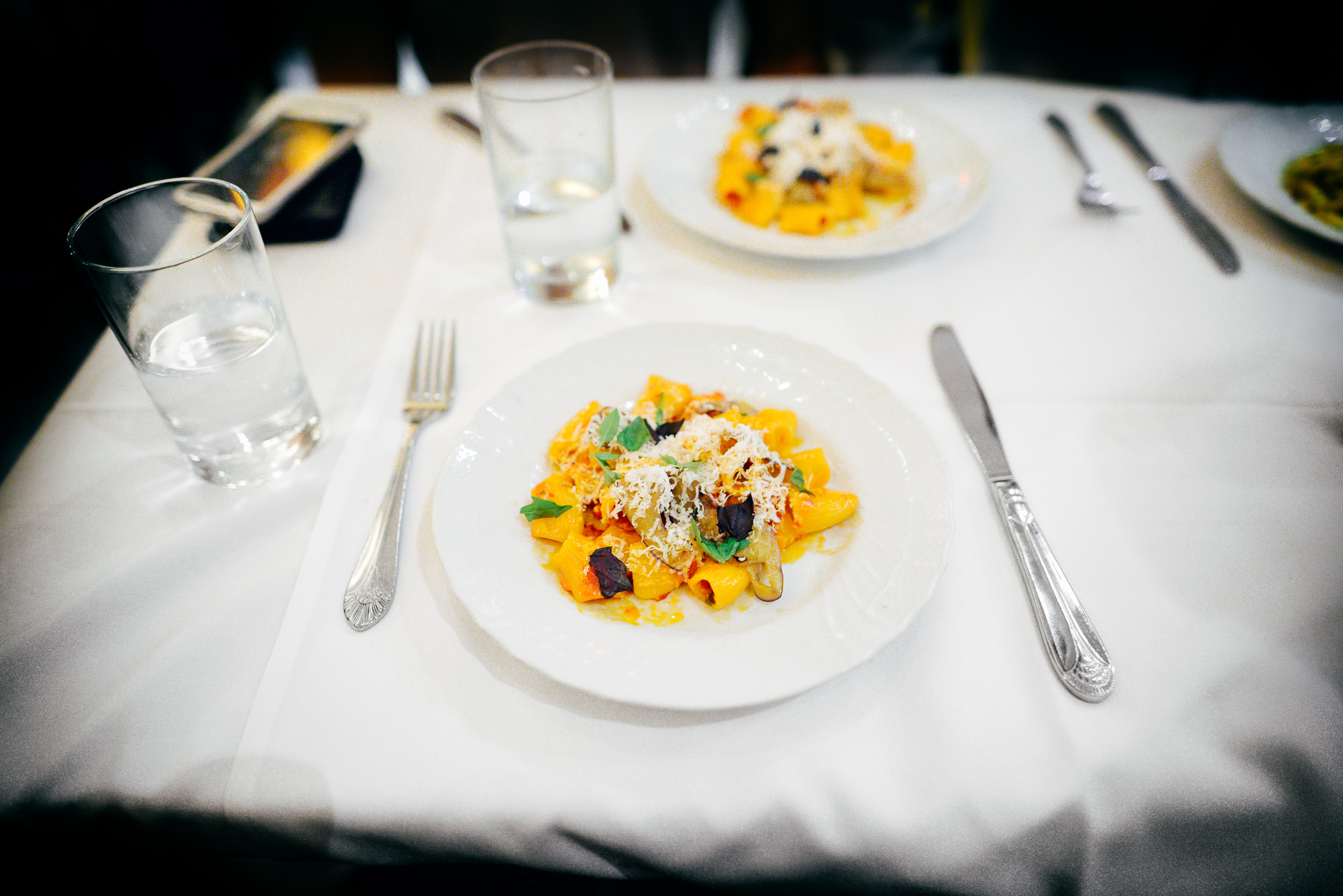 10th Course: Rigatoni with eggplant and tomato