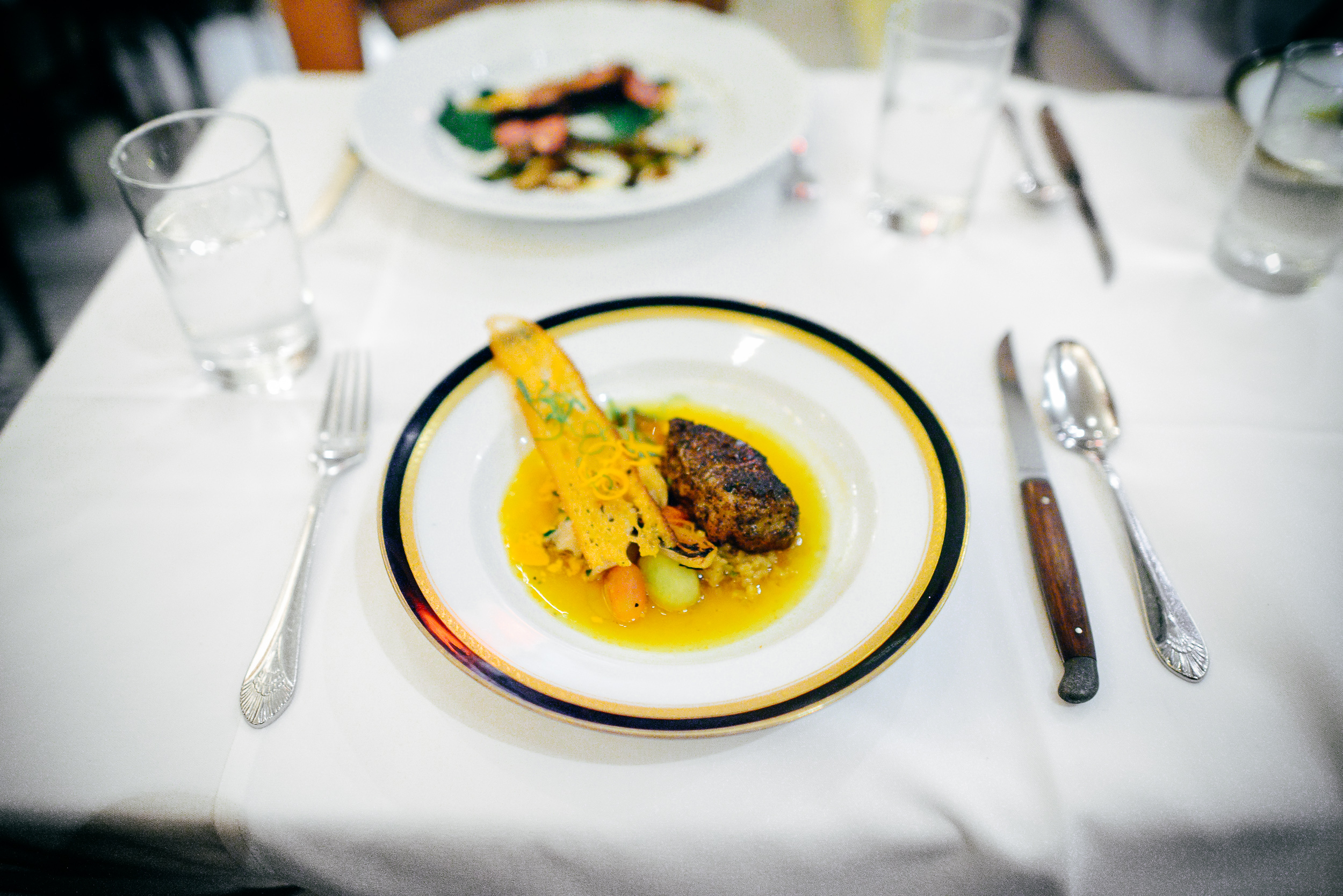 13th Course: Blackened monkfish with Cajun Bouillabiasse