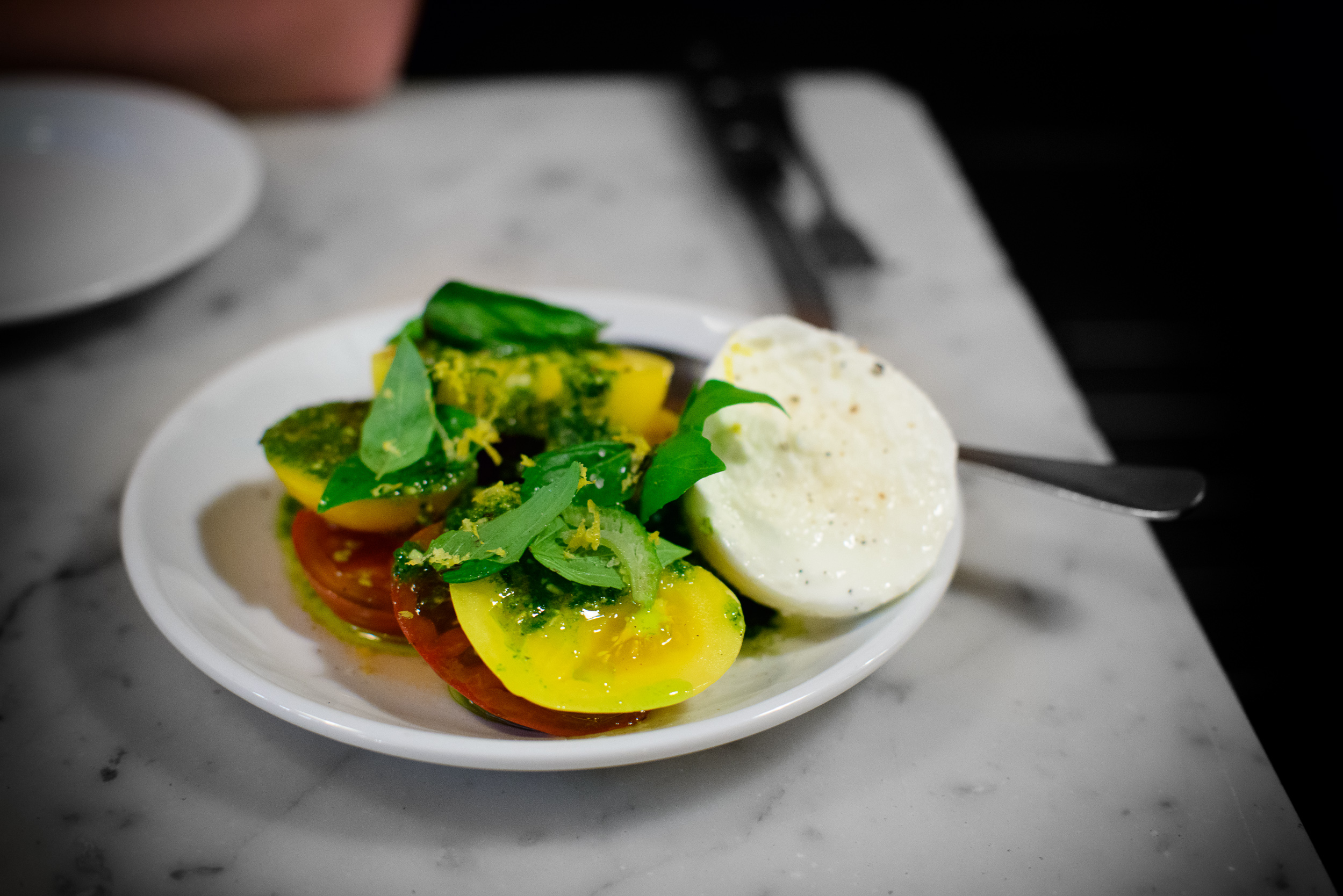 Seasonal caprese salad