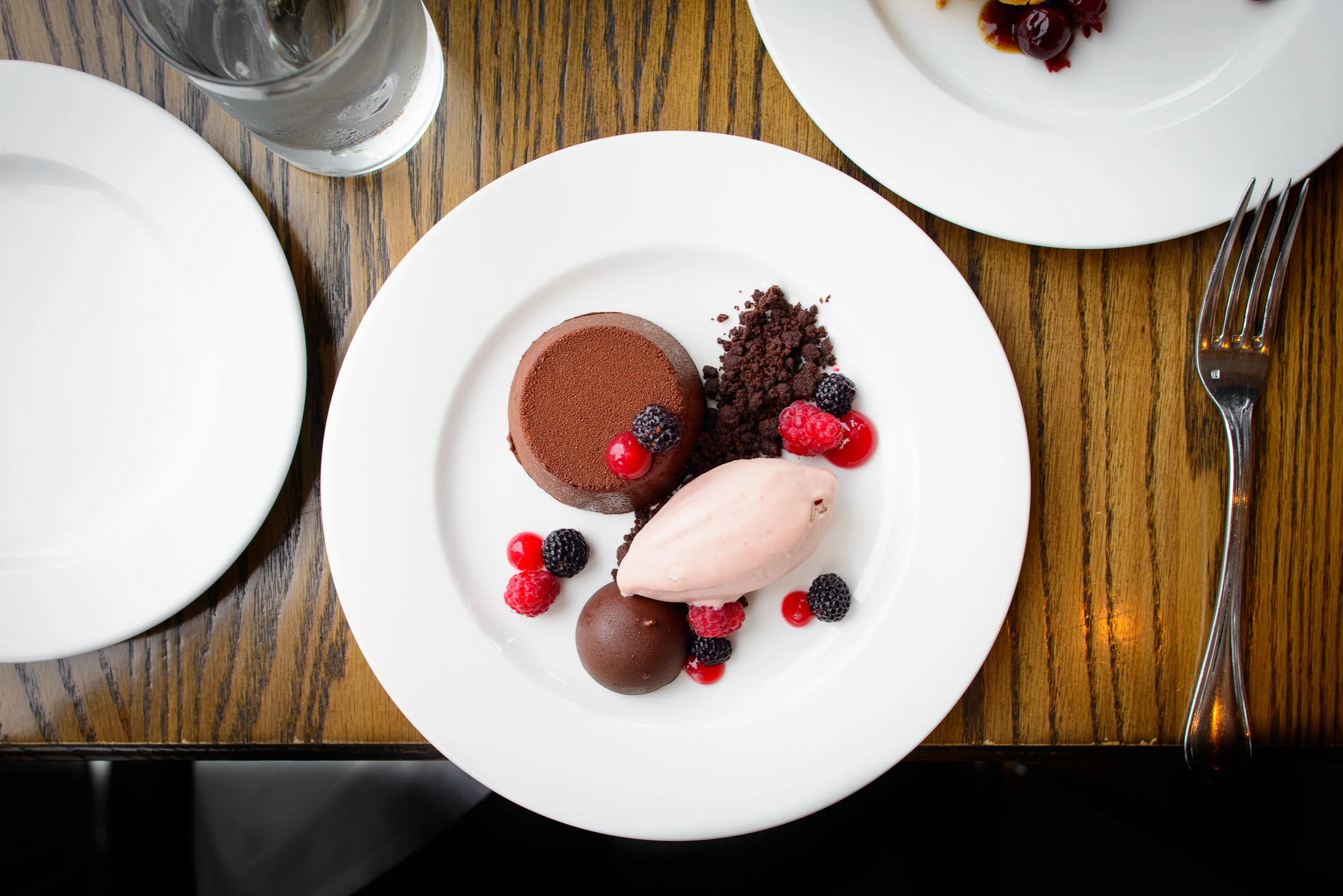 Chocolate bombe - Mast Brothers 73% chocolate, chiffon cake, lem