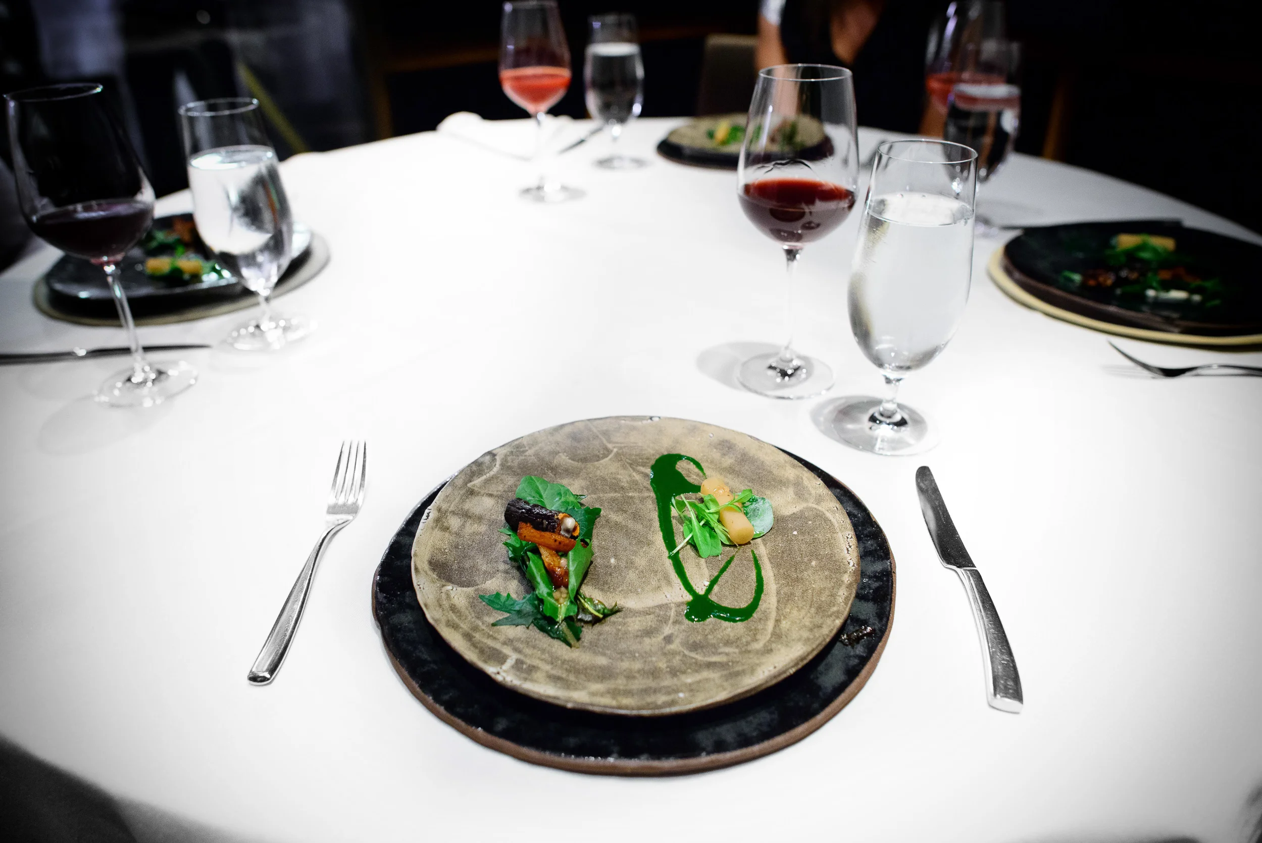 10th Course: Salsifiy with oyster leaf and dandelion