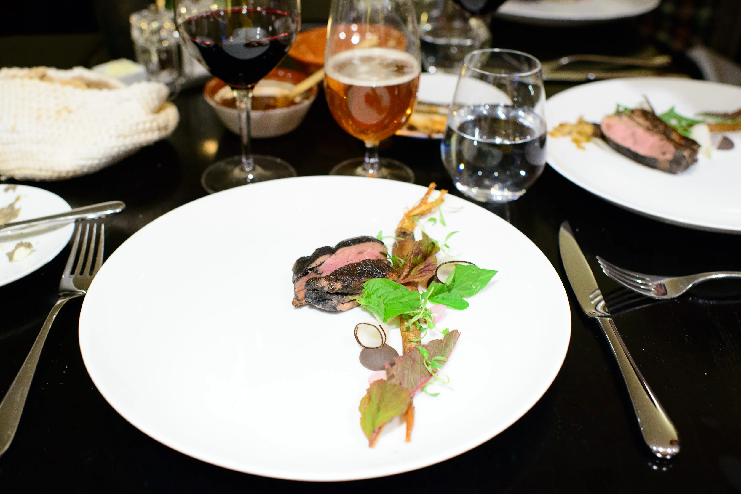 5th Course: Duck, recado negro, salsify