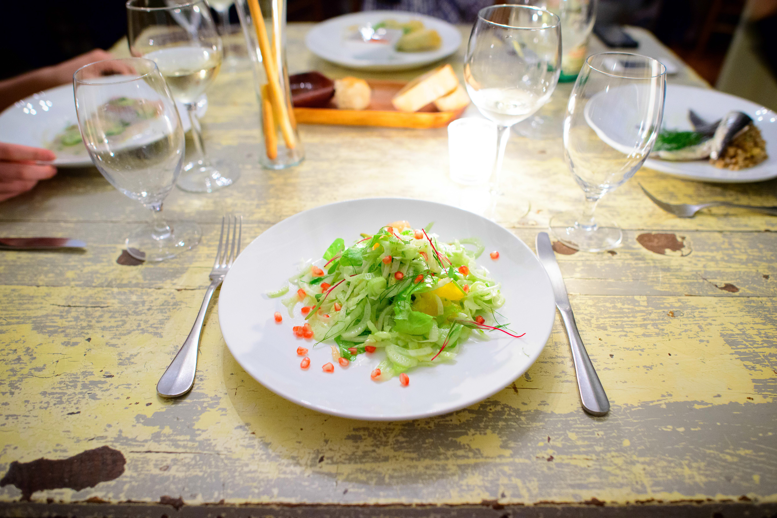 Ensalada de hinojo, cítricos y granada (Fennel bulb salad, citr