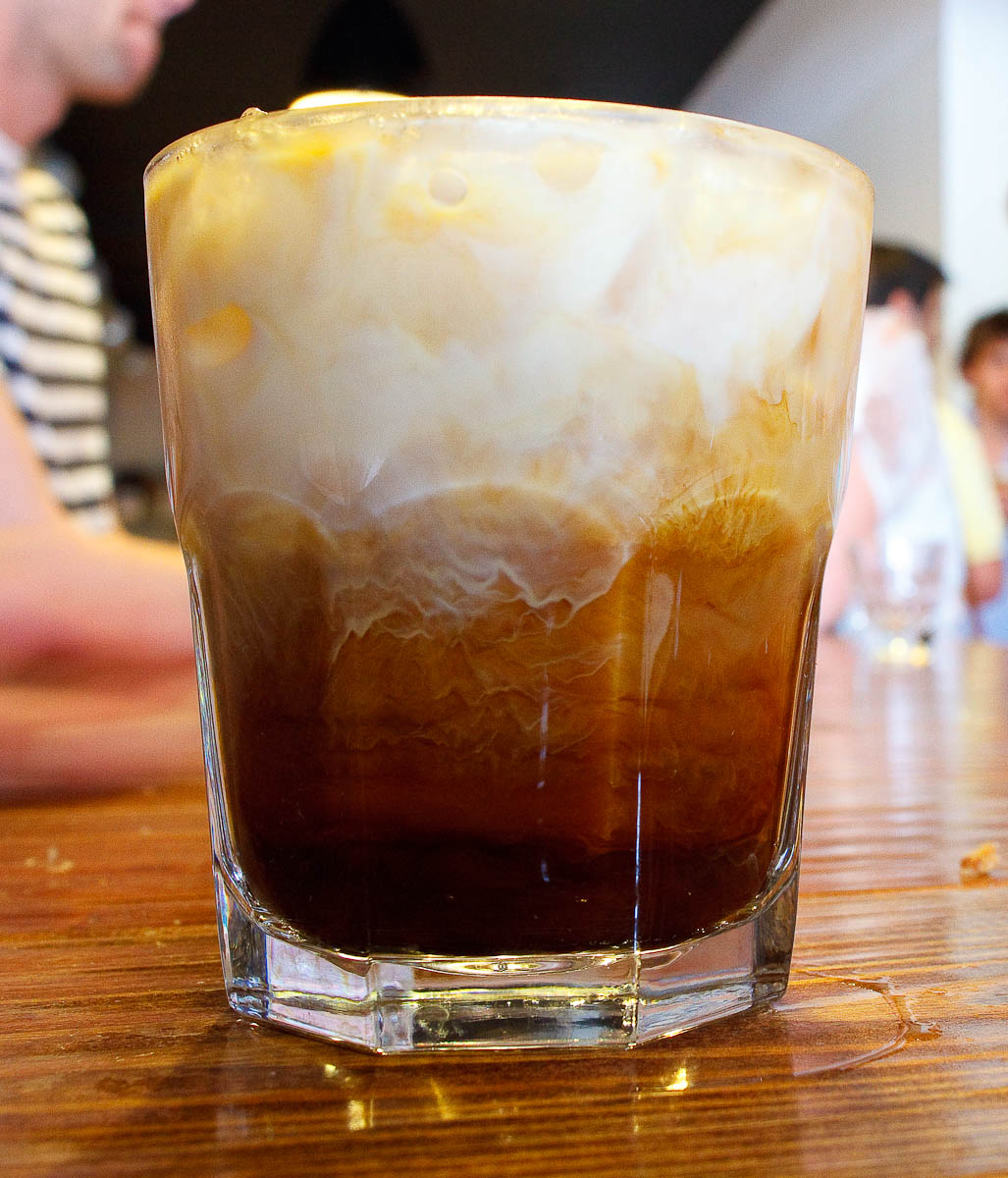 New Orleans Iced Coffee, unstirred milk