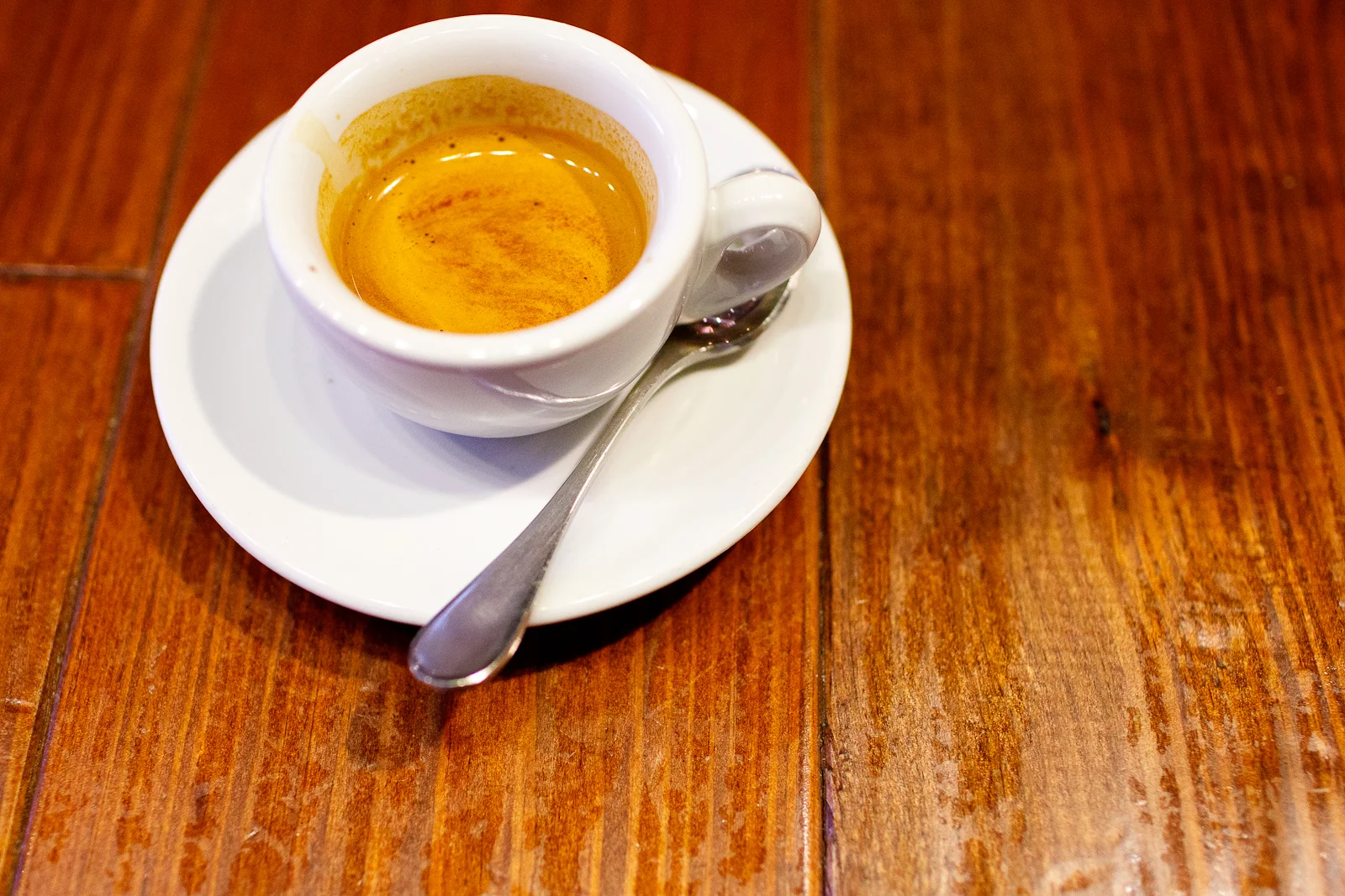 Espresso pulled from El Salvador beans