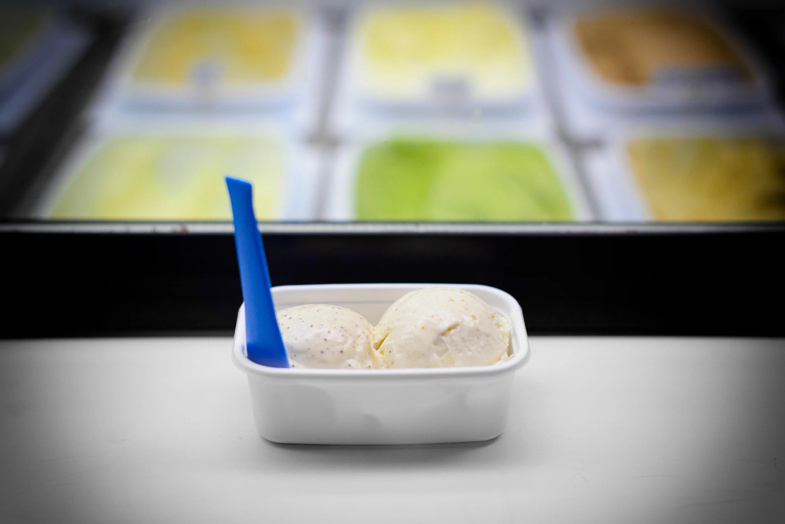 Black and white pepper gelato