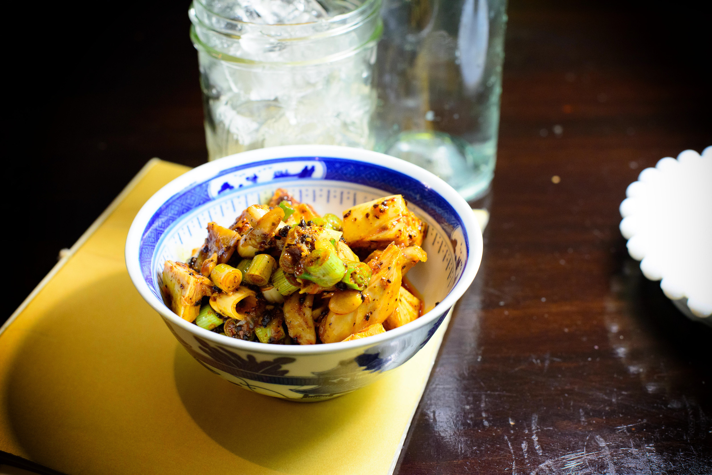 Spicy diced rabbit (bone-in) with Sichuanese peppercorns and chi