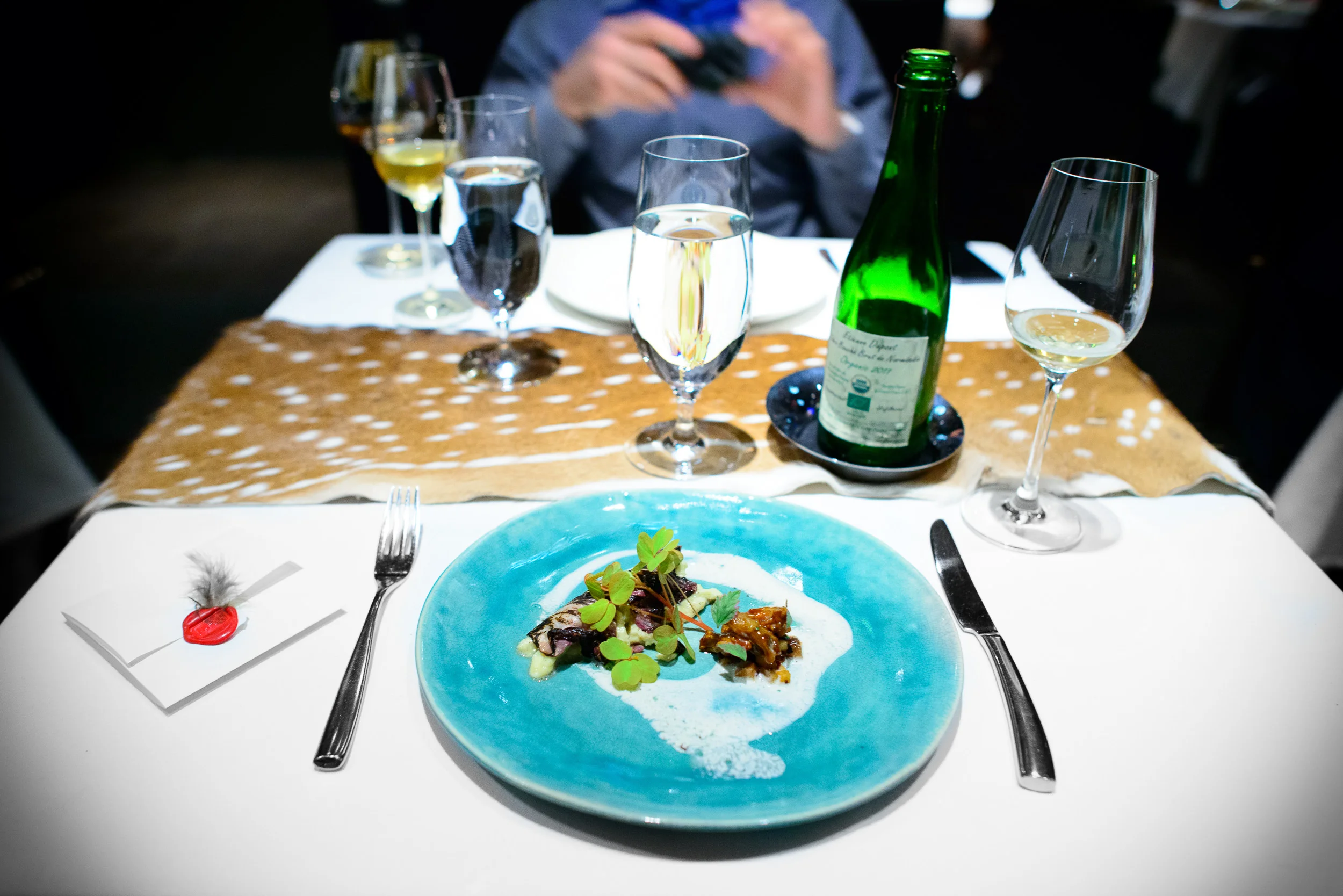 6th Course: Duck tongue, cider vinegar