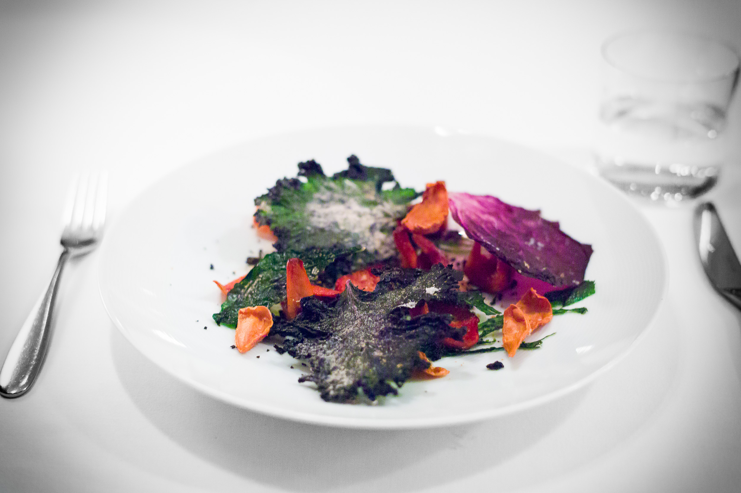 7th Course: Mushrooms with autumn leaves and sticks