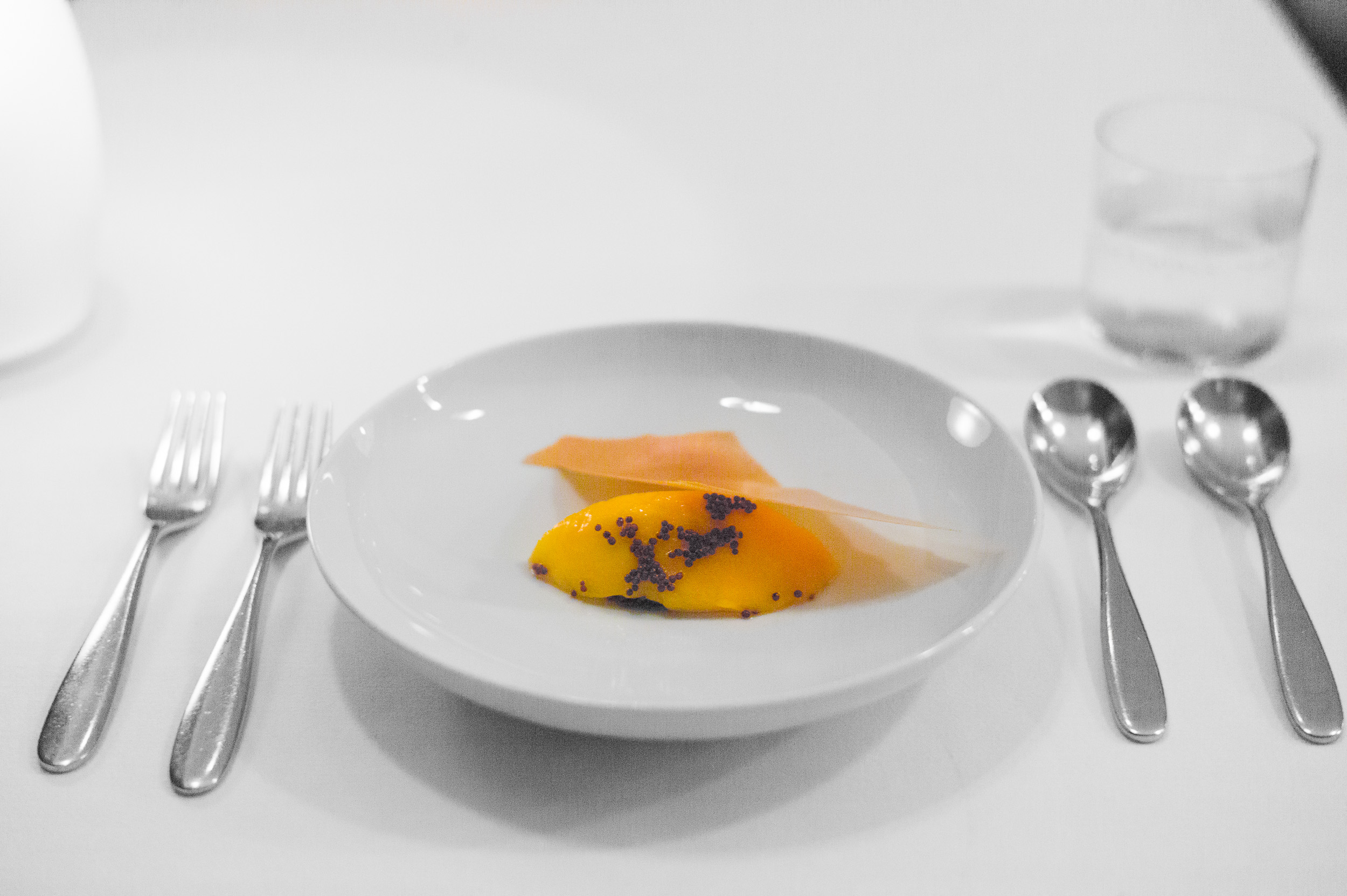9th Course: Mango and mustard