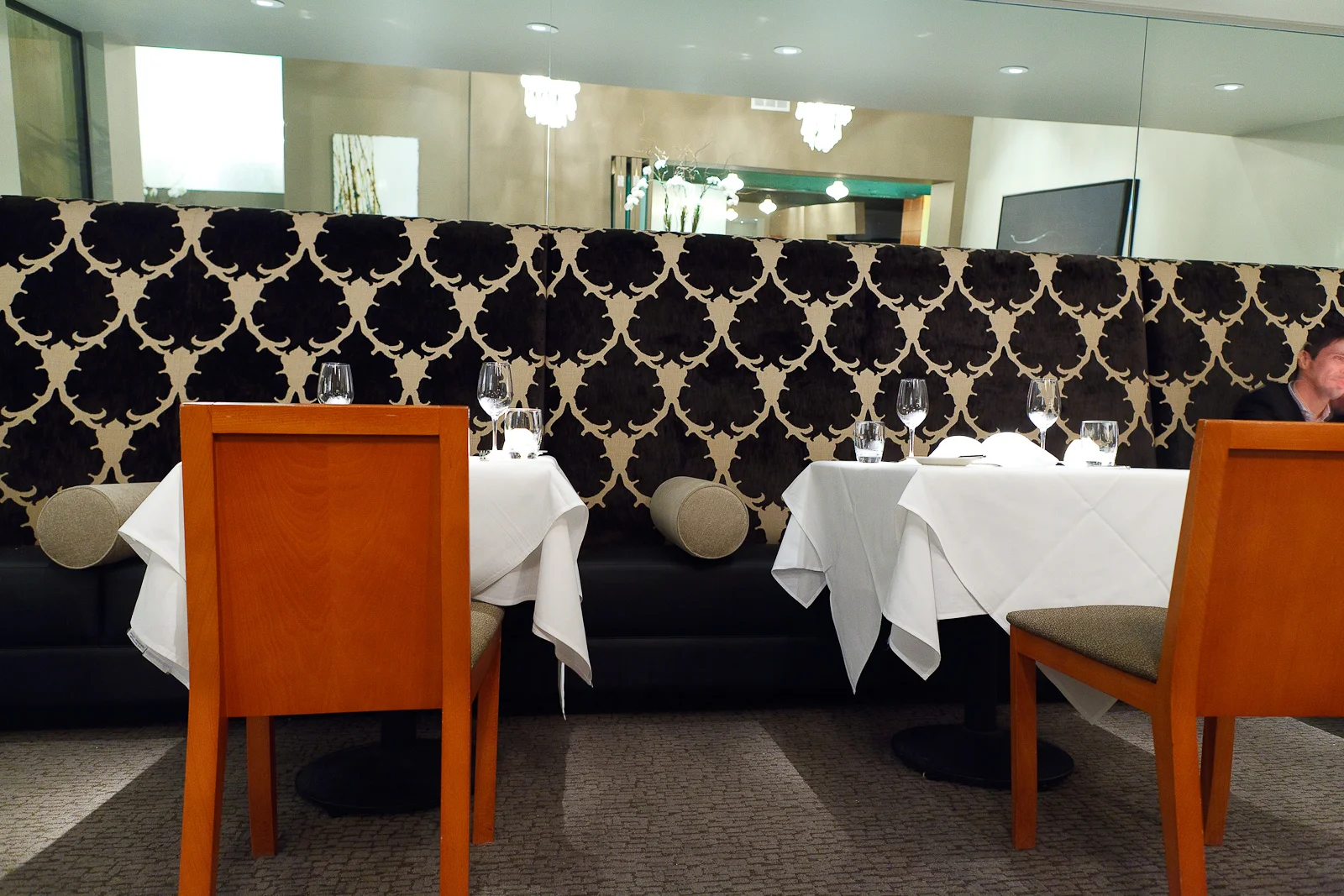 Benches in the new dining room
