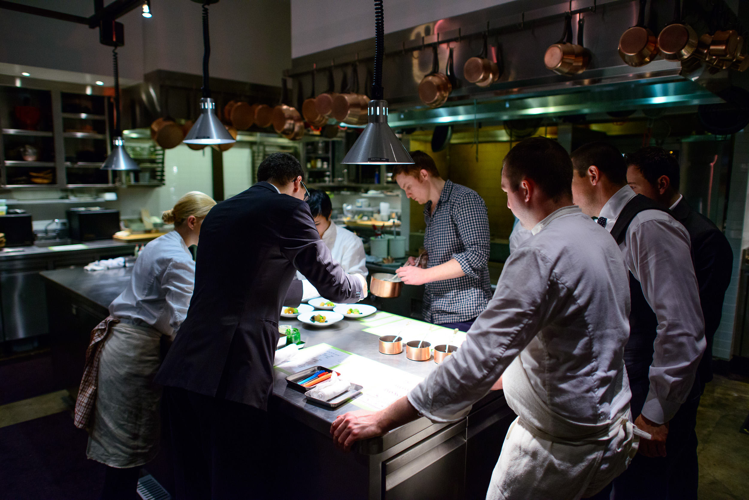 Plating in the kitchen