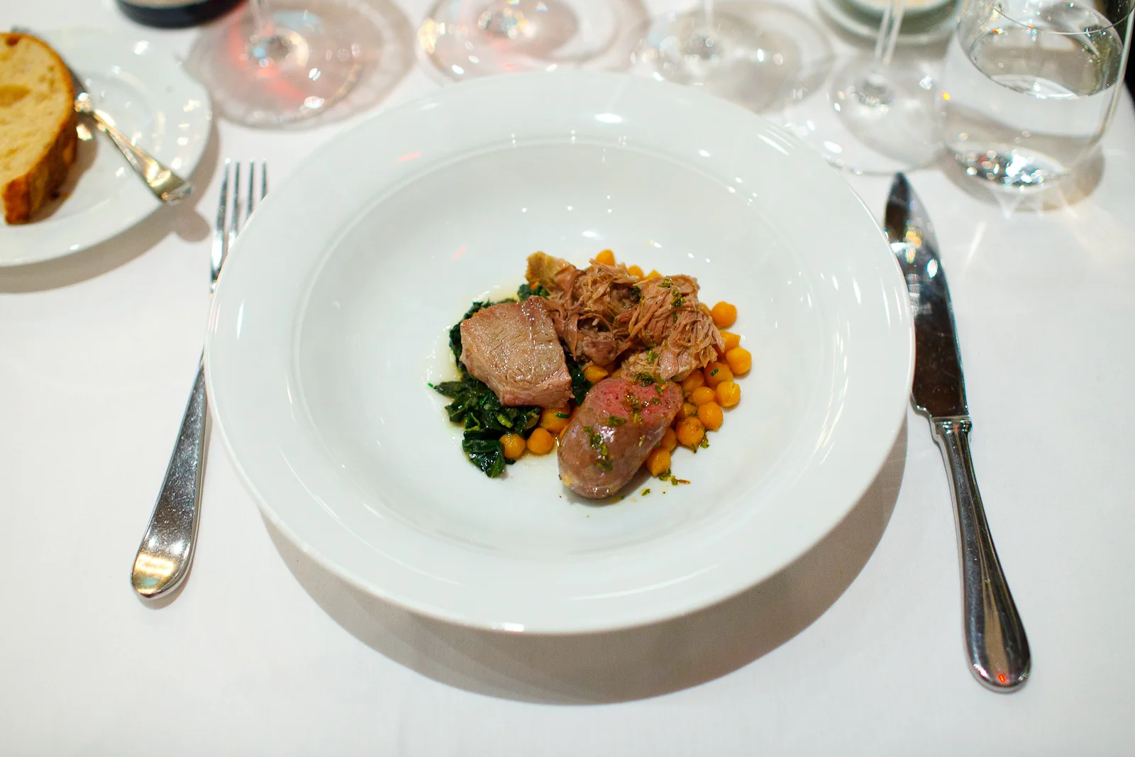 3rd Course: "Agnello" - Lamb three ways, Lacinato Kale and Agribosco Chick Pea