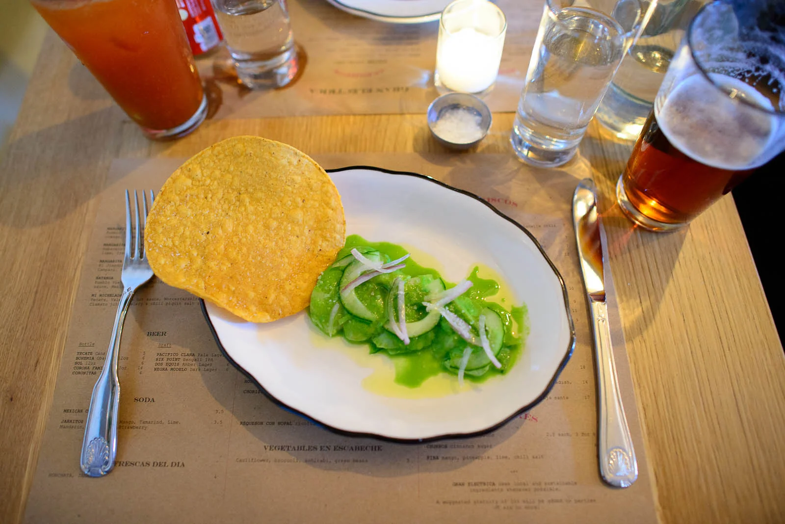 Aguachile - scallops, jalapeño, cilantro, cucumber