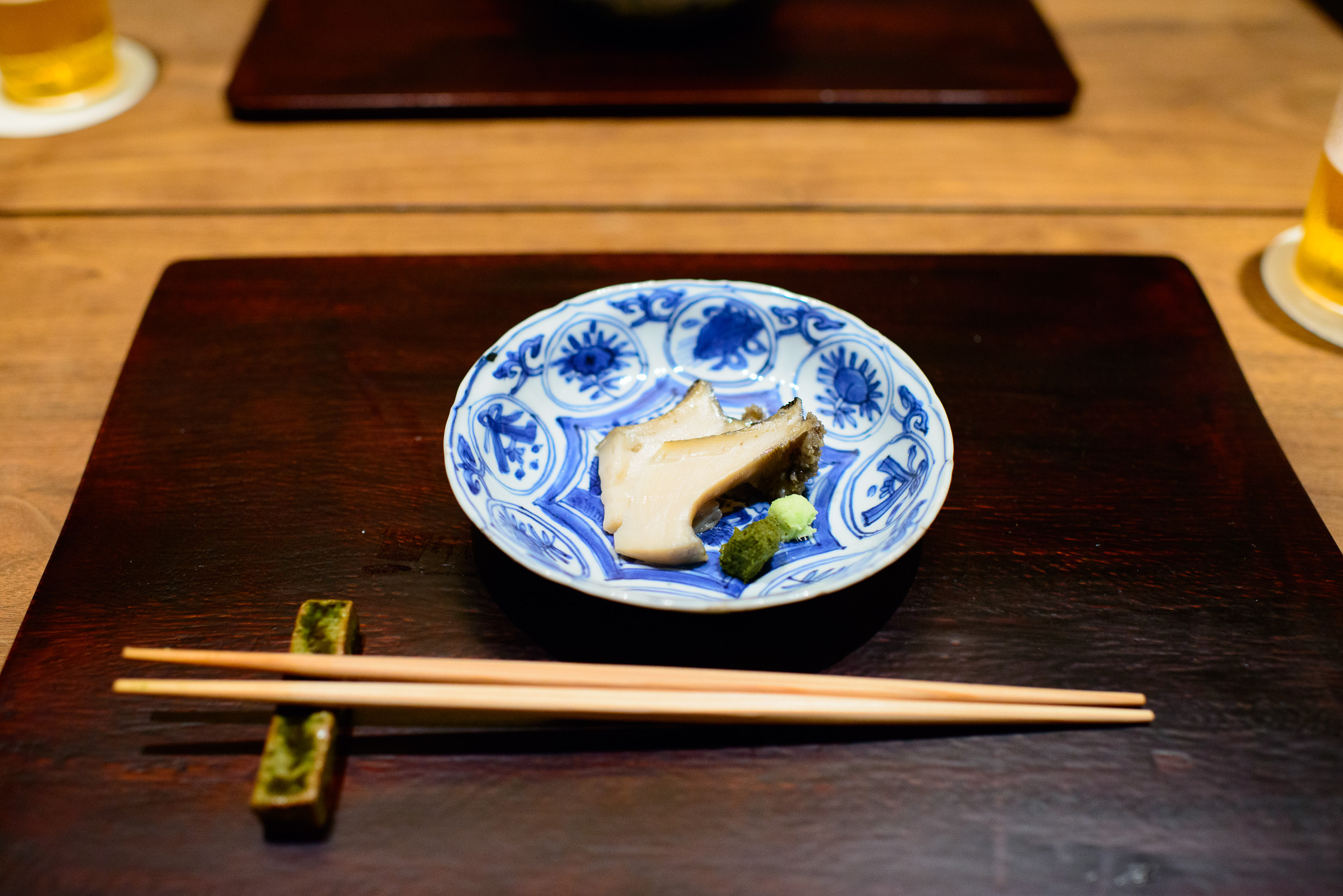 5th Course: Steamed abalone with abalone liver sauce