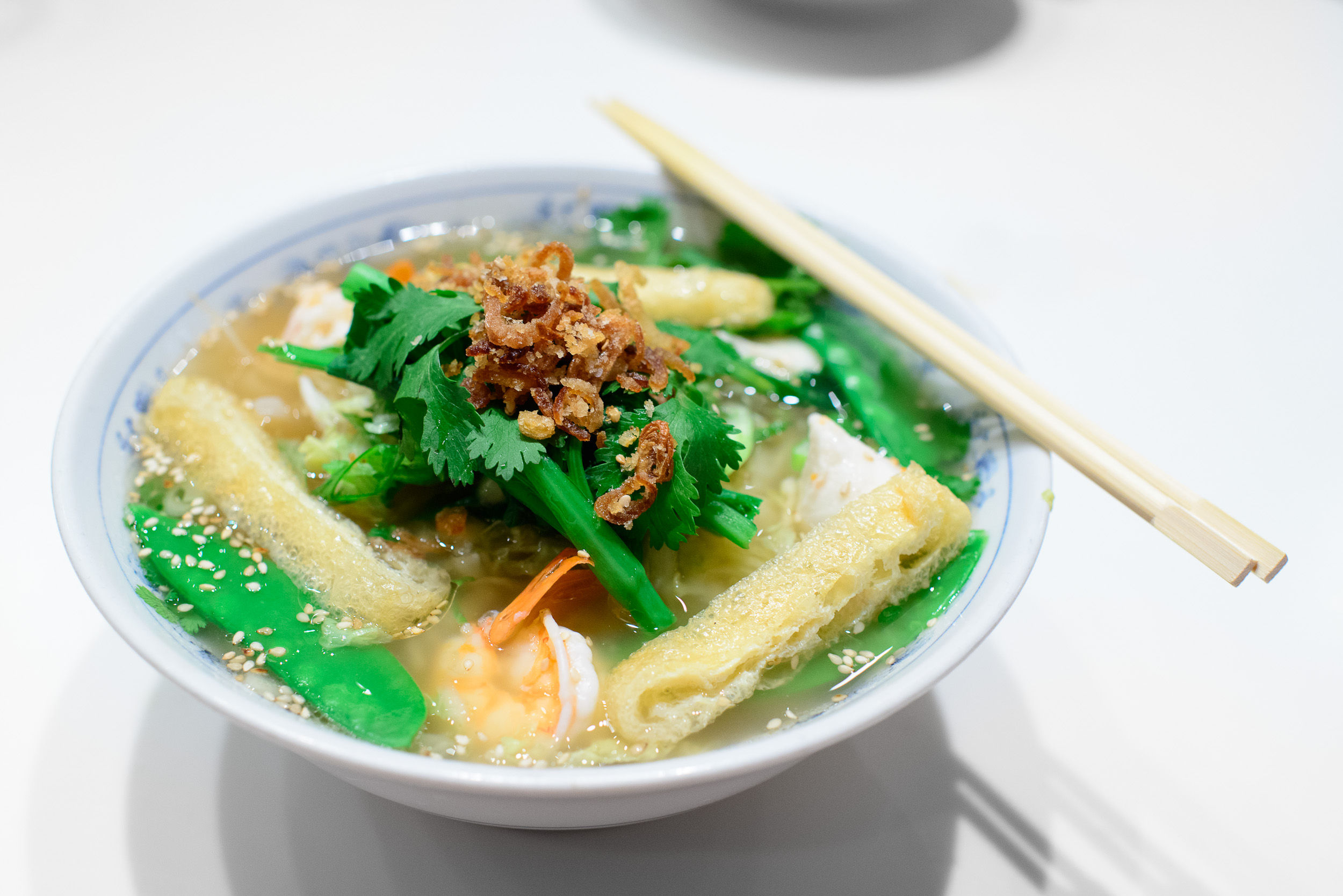 Slurping noodle (wheat free) - rice noodle, clear shiso broth, b