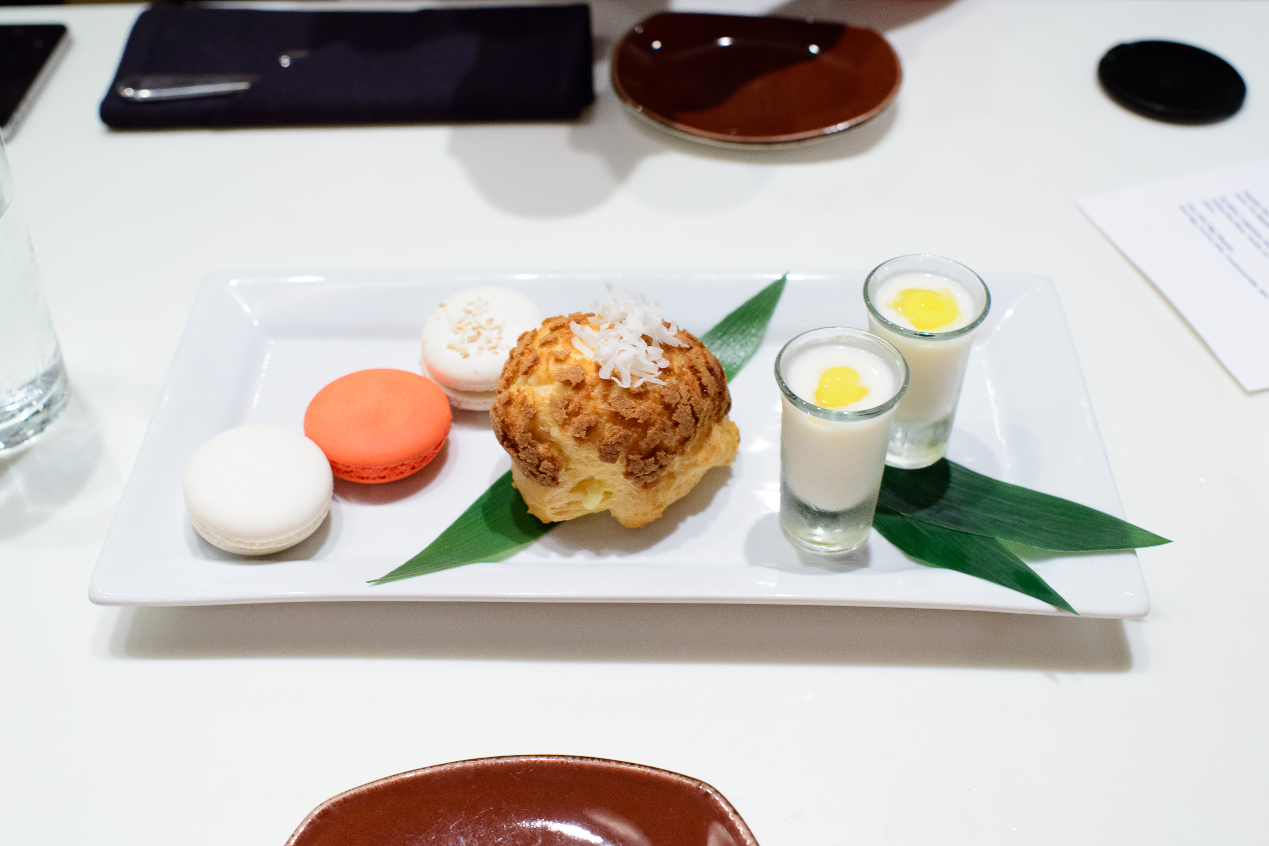 Dessert sampler - organic soy milk caramel custard pudding, iron