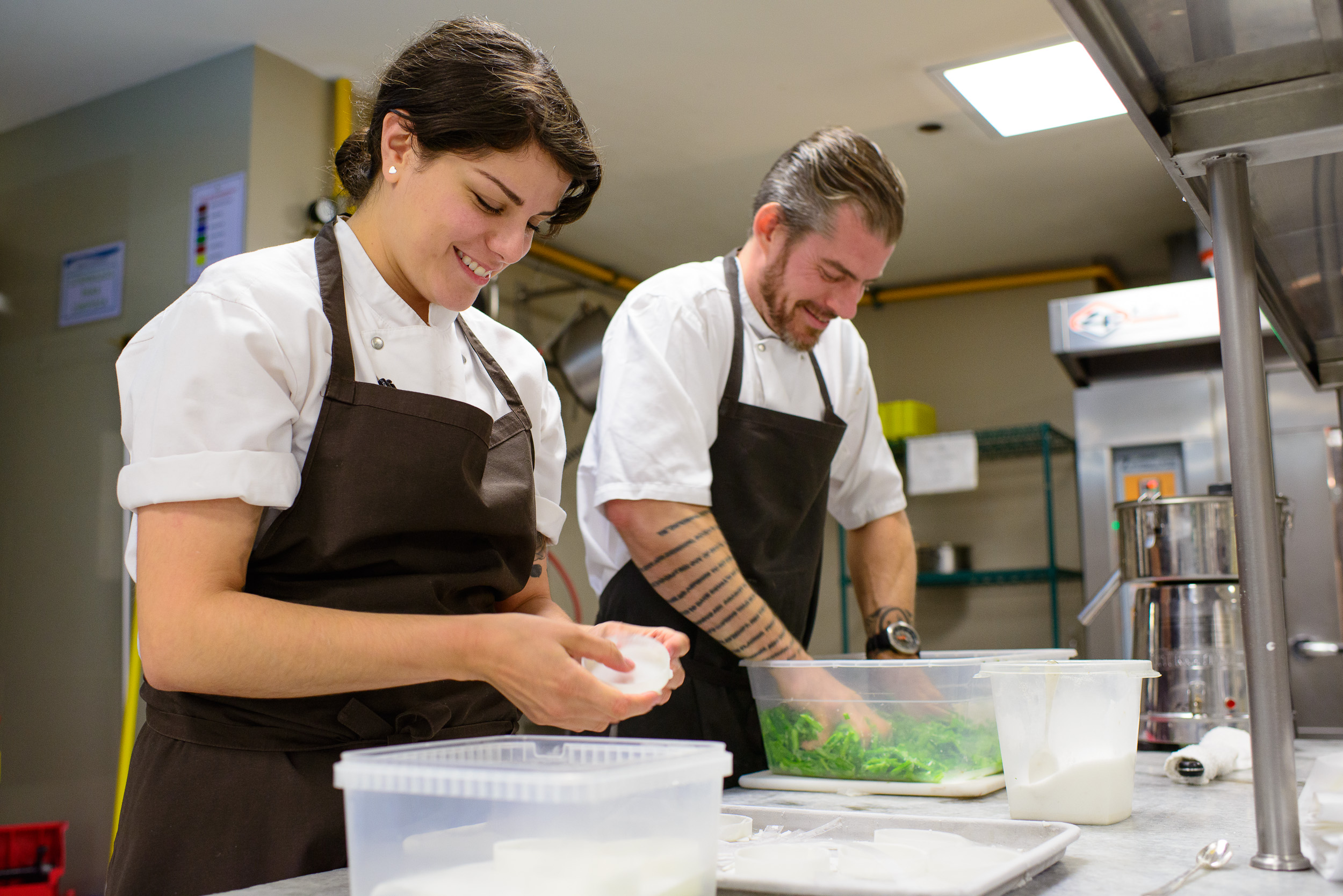 Chefs Rosio Sanchez (Noma) and Lars Williams (Nordic Food Lab)