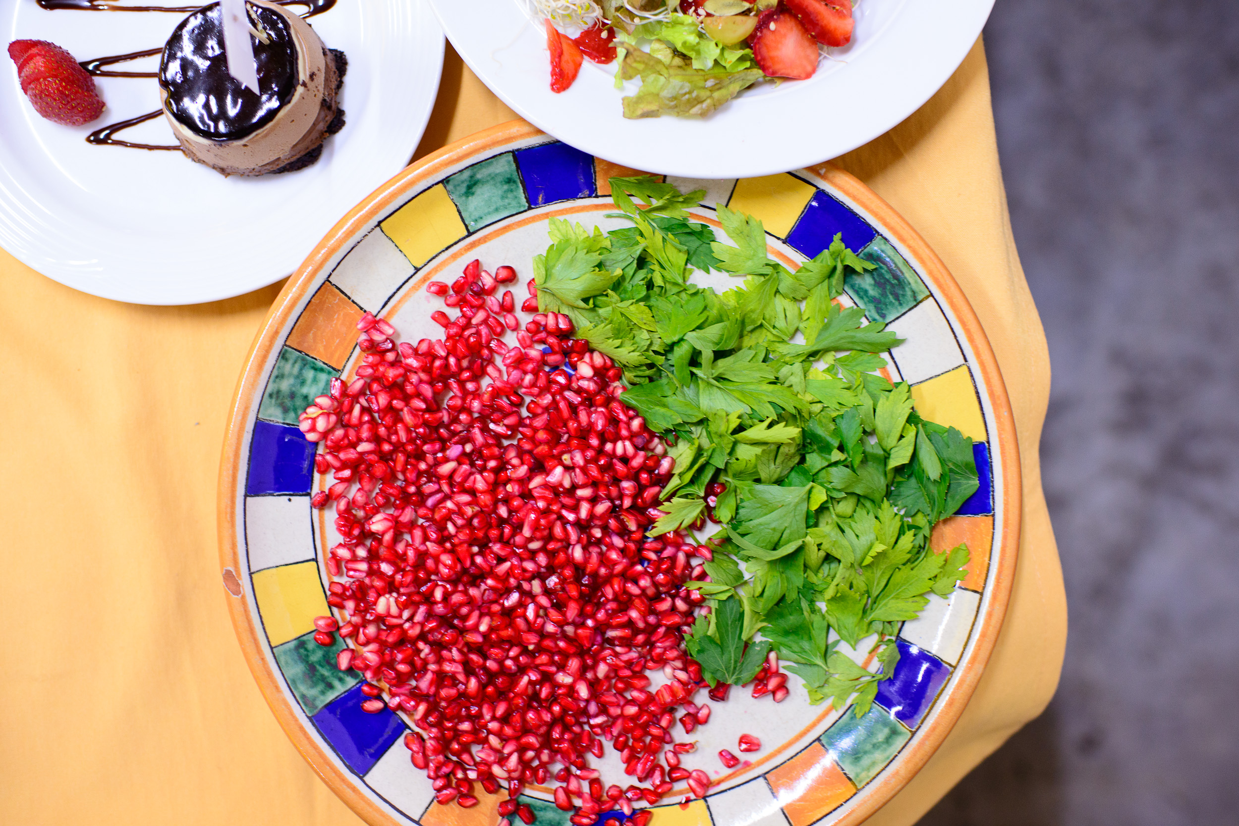 Pomegranate and parsley