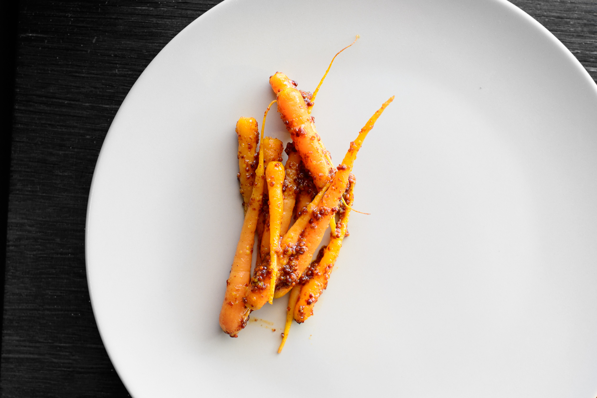 2nd Course: Small carrots, mustard seeds