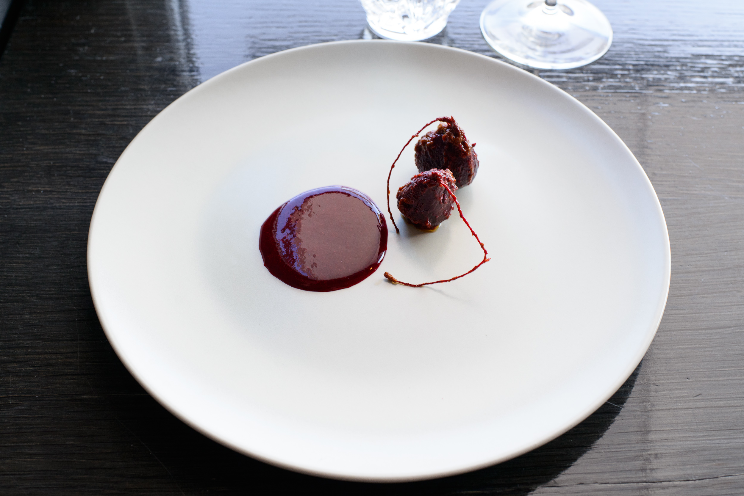 8th Course: Small beets, chilmole, black currant