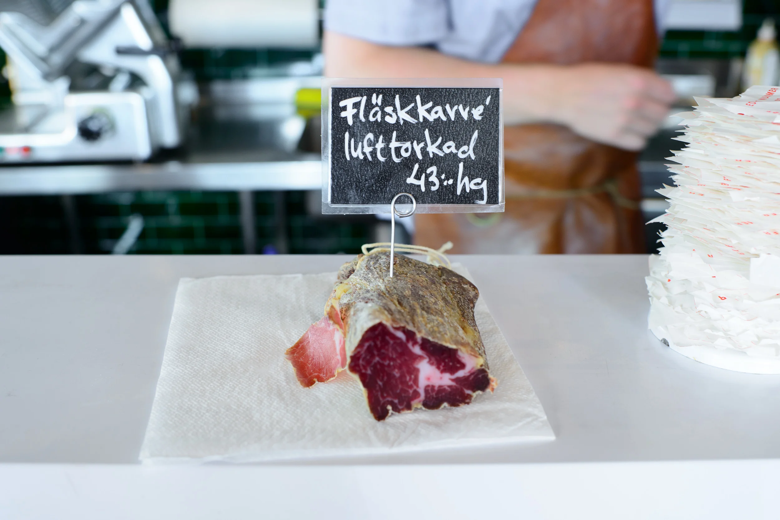 Oaxen coppa from a small pig from Domta farm (stored 4 months)