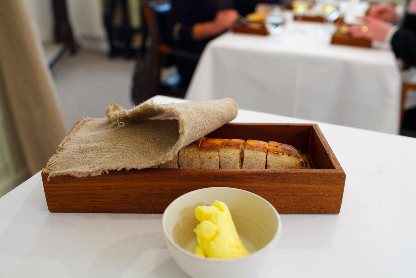 Freshly baked bread with house-churned butter