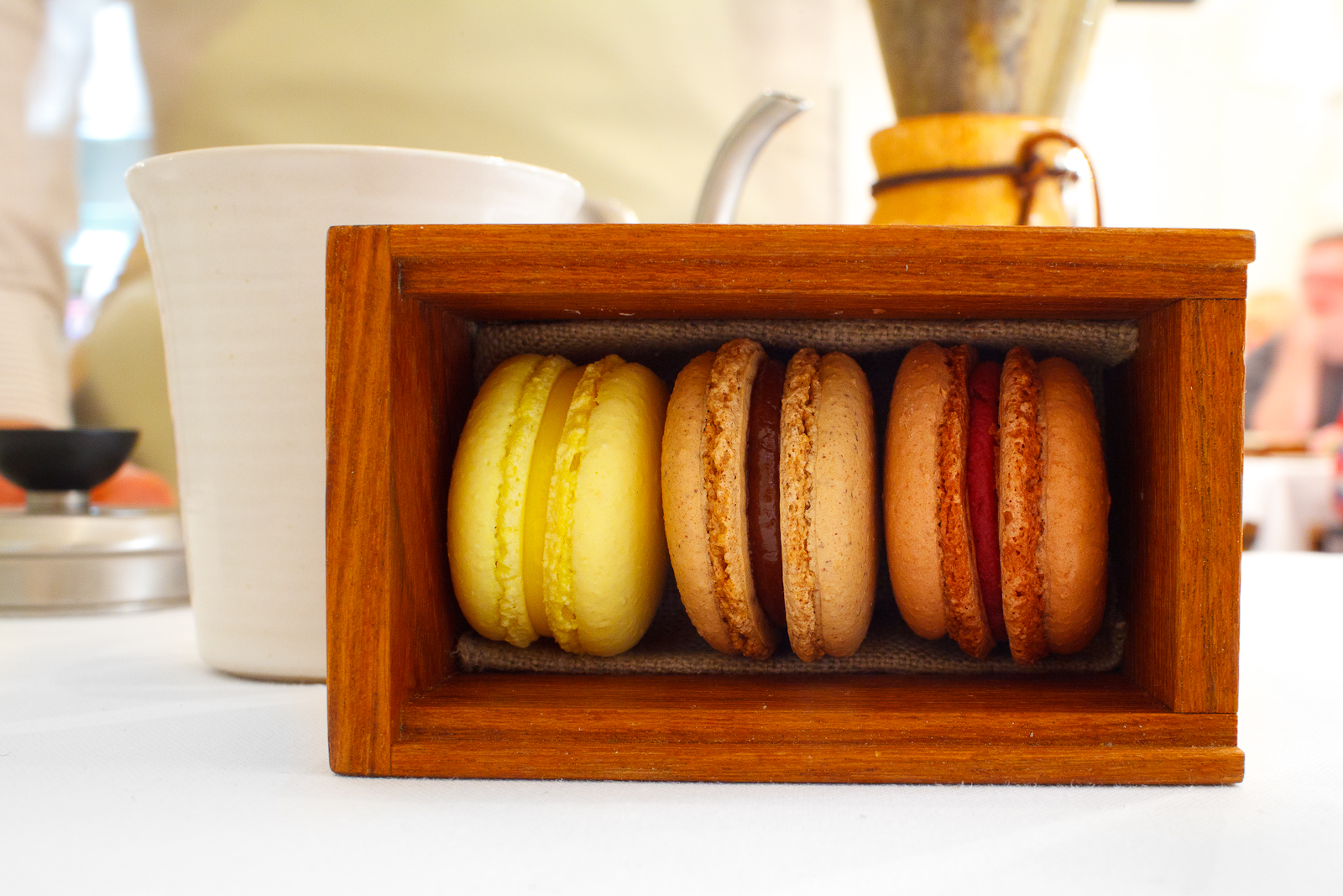 Petits fours: macarons from the garden