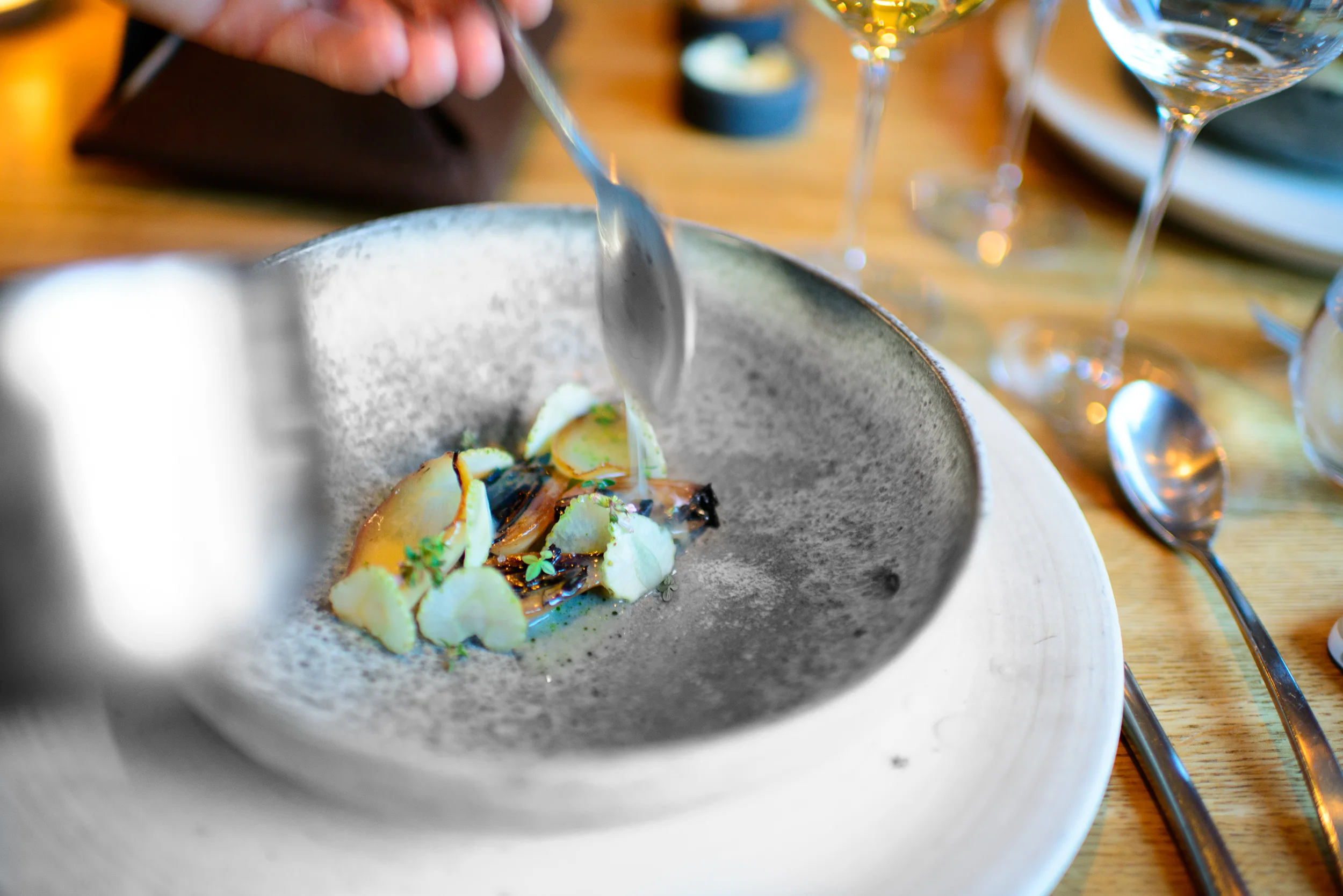 25th Course: Onion and green strawberries