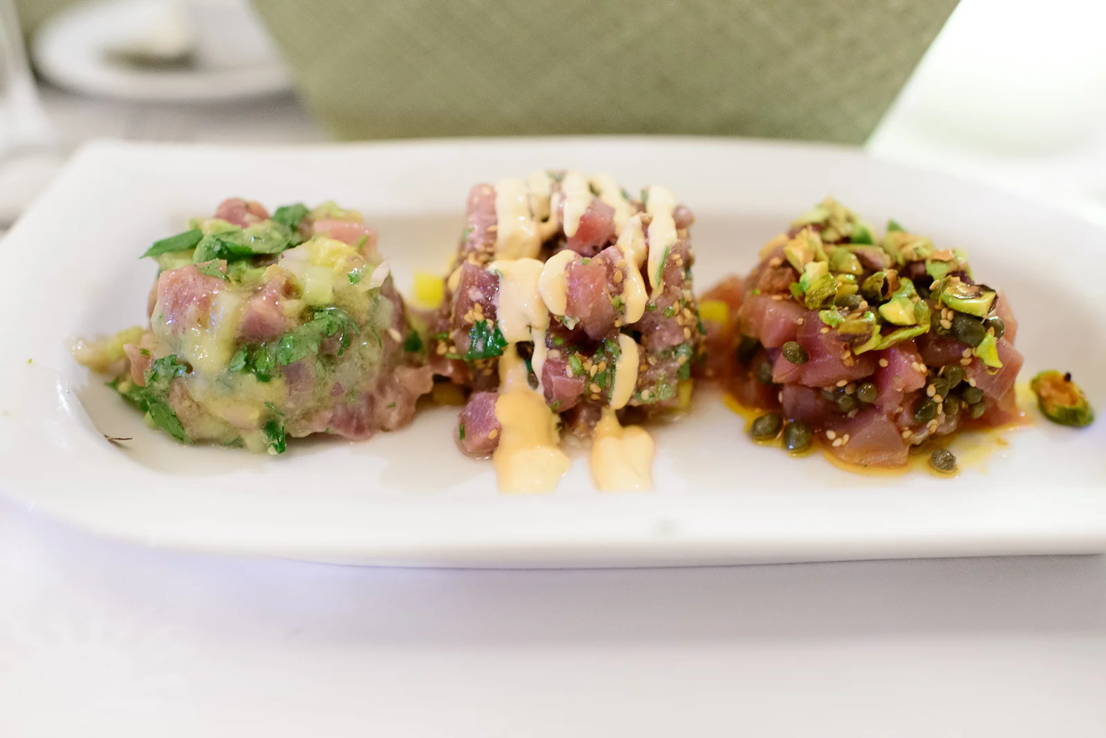 Tuna tartar three ways