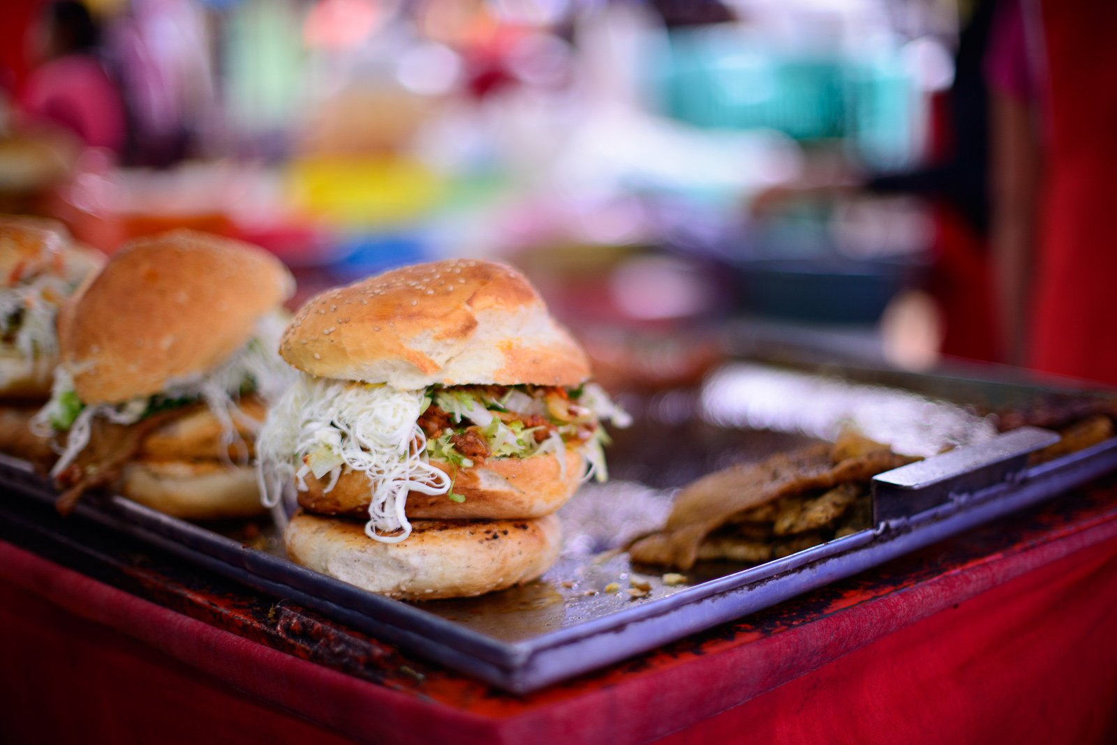 Cemitas de carne enchilada de Atlixco