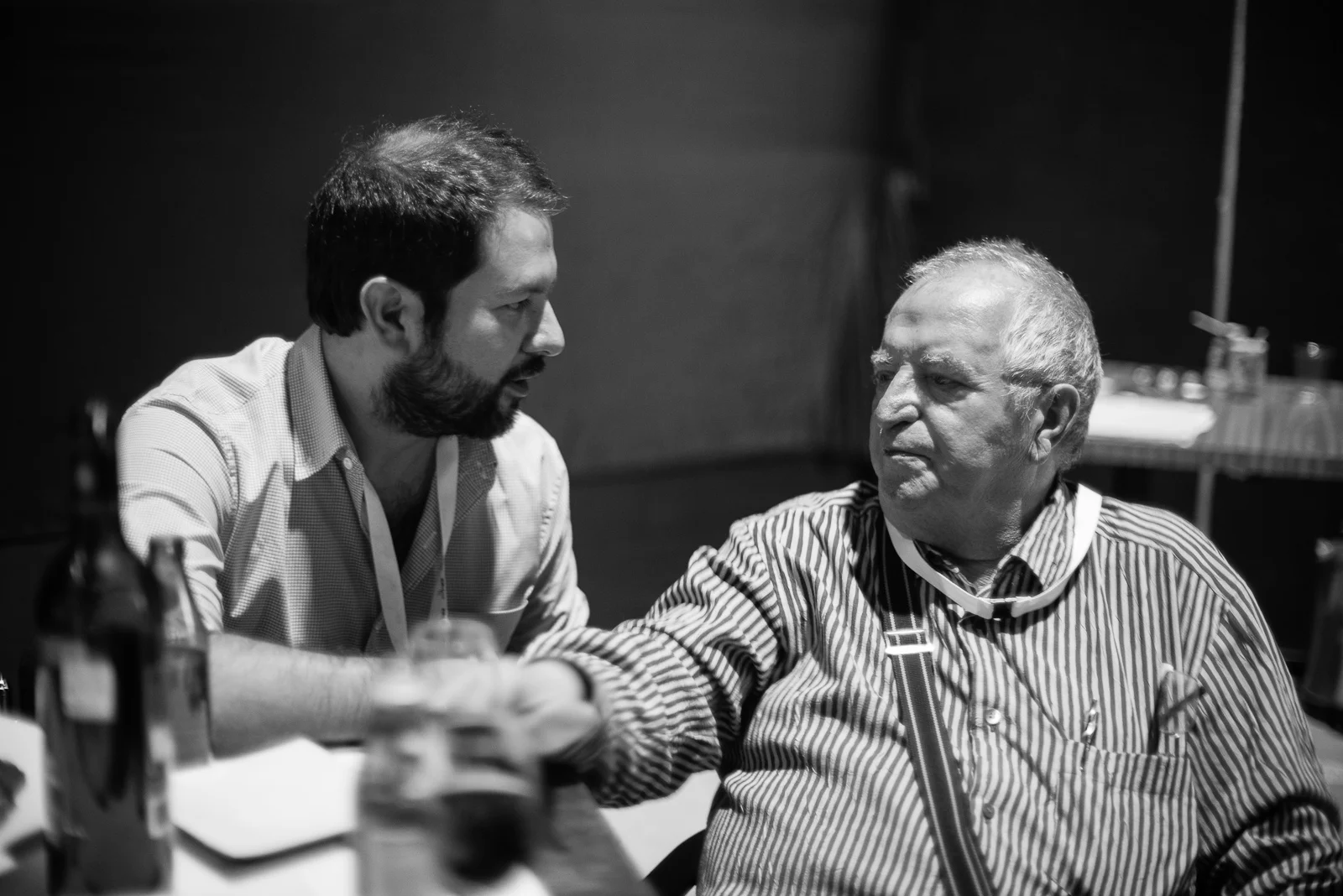Chefs Enrique Olvera and Juan Mari Arzak discussing the role of