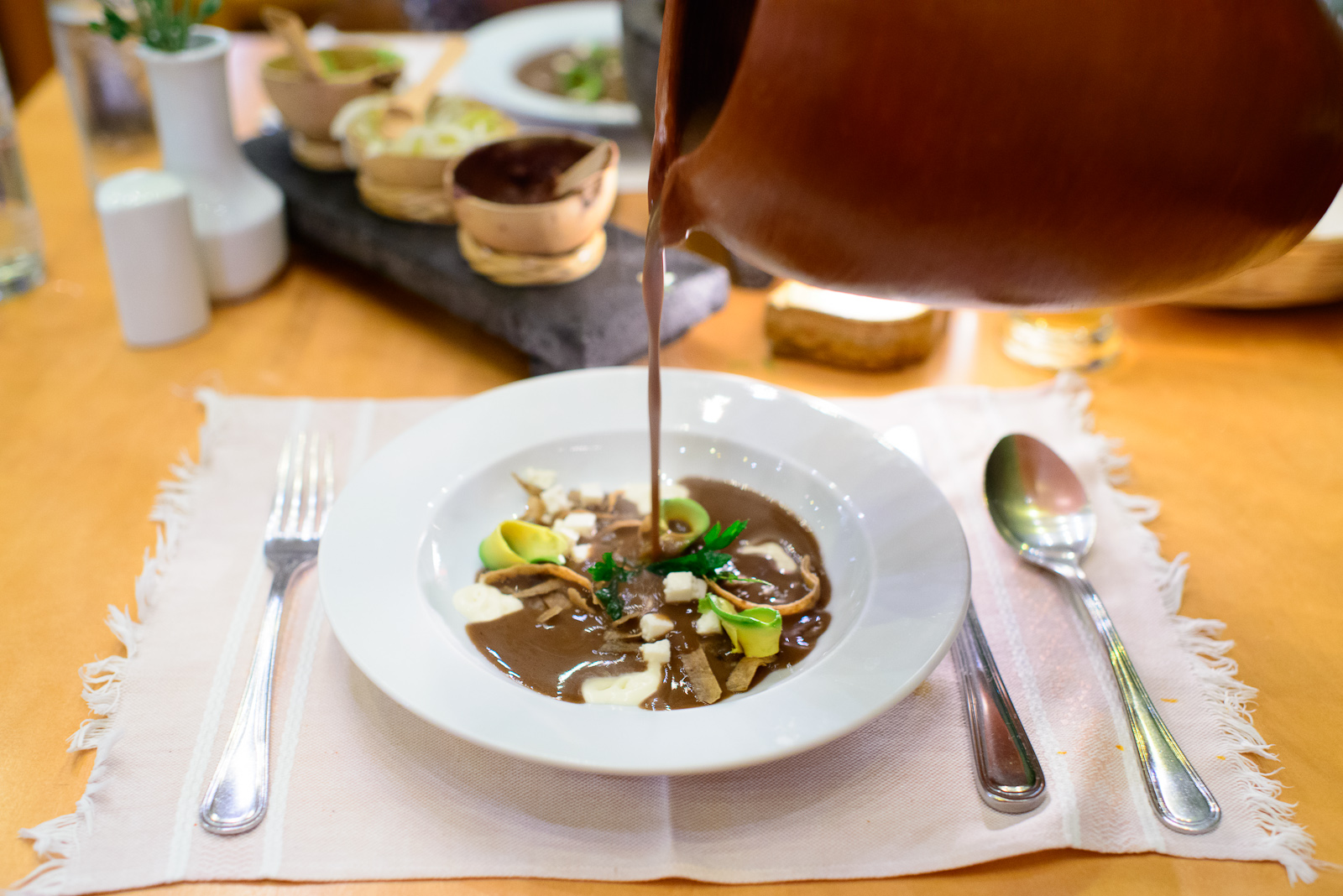 Sopa frijolón con hierba de conejo (Bean soup with rabbit herb)