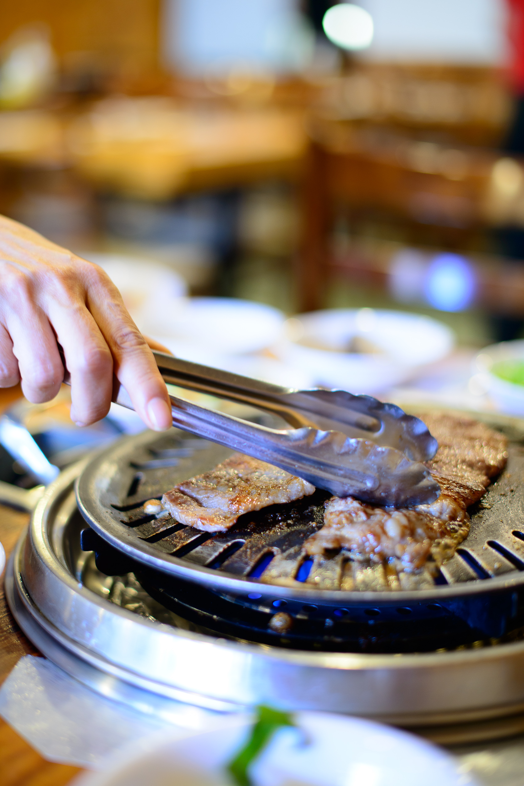 Marinated beef on the BBQ