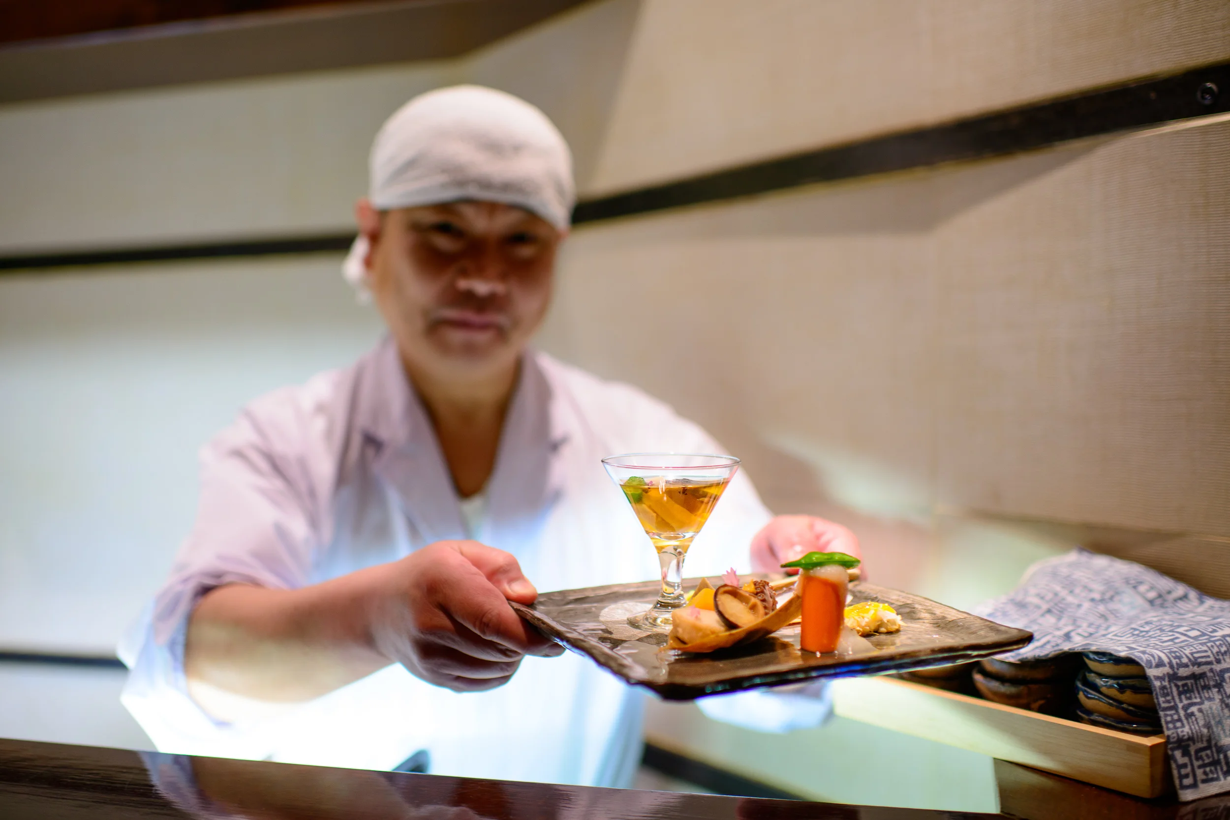 Presentation of "Zensai," the 5th course