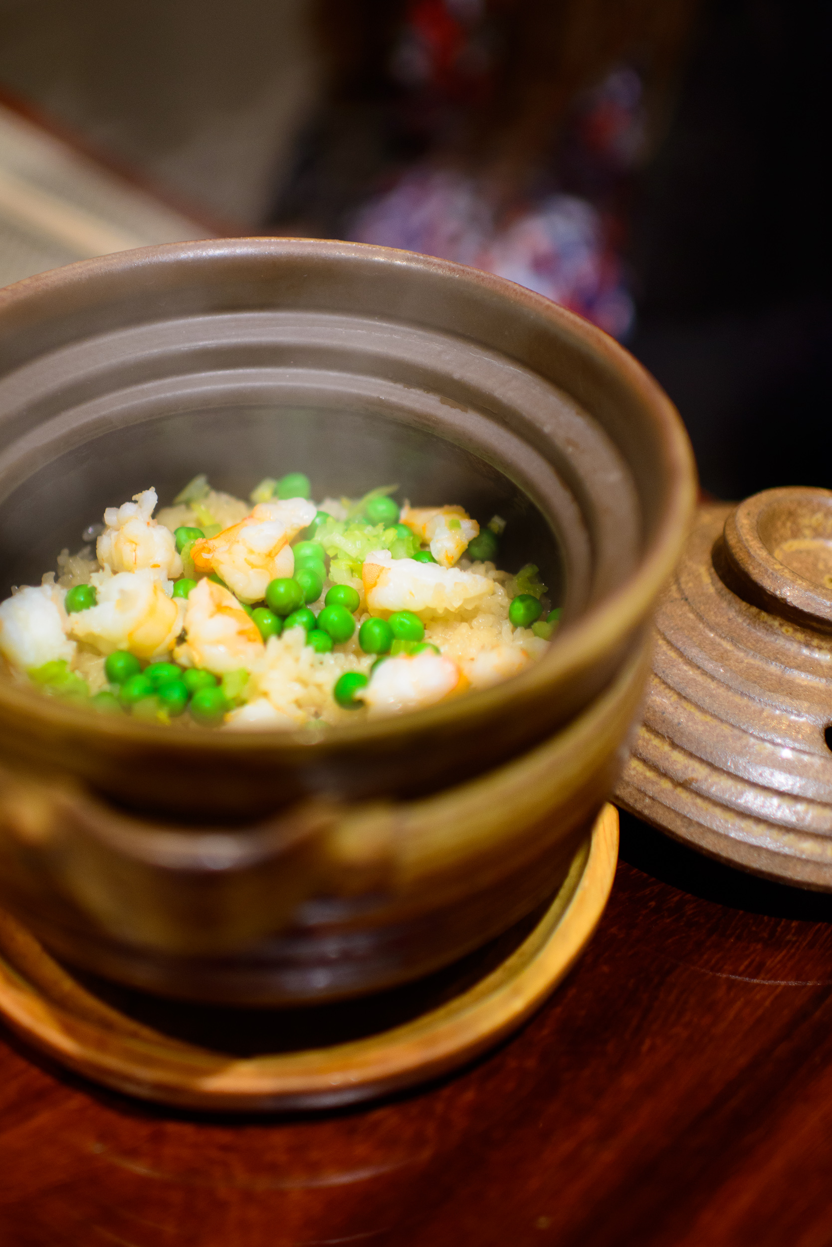 13th Course: "Oshokuji" - rice cooked with green peas and taisho