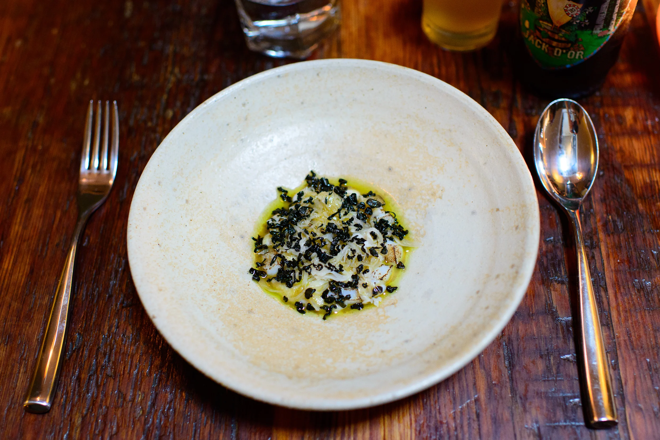 2nd Course: Scallop - ramp, cabbage, seaweed