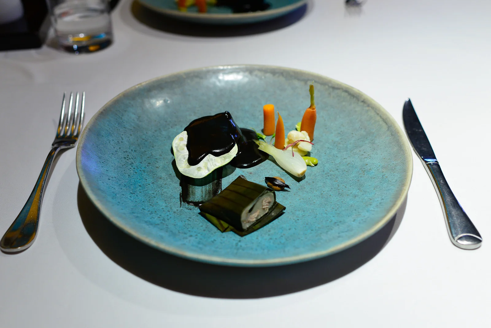 10th Course: Venado cola blanca yucateco, chilmole, ajo negro, v
