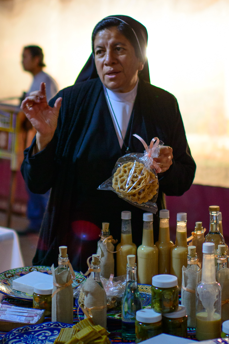 Nun from Santa Clara selling buñuelos