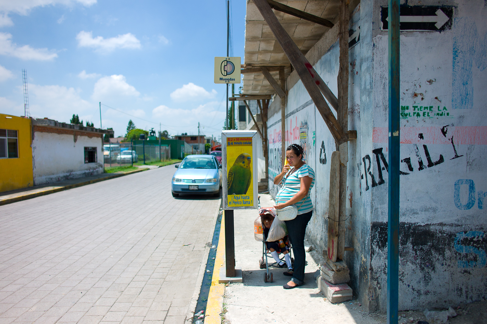 Woman on Pay Phone