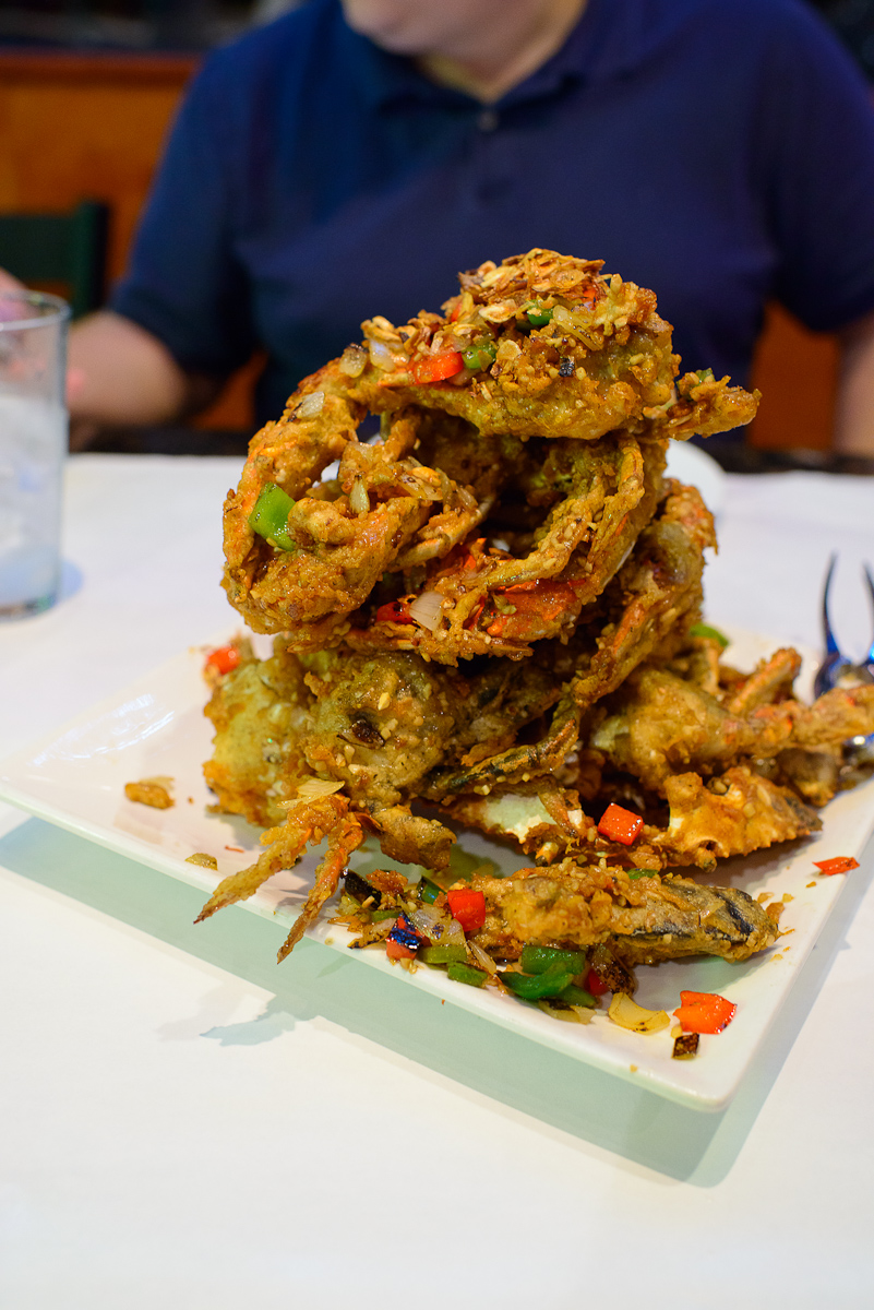 Deep-fried dungeness crab