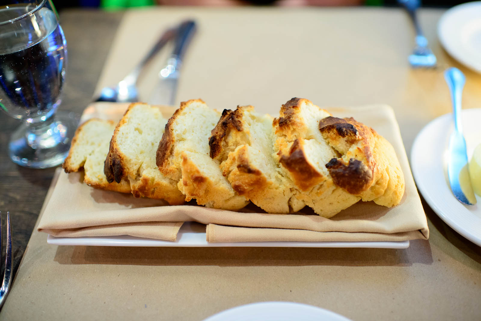 Whiskey bread and cultured butter ($5)