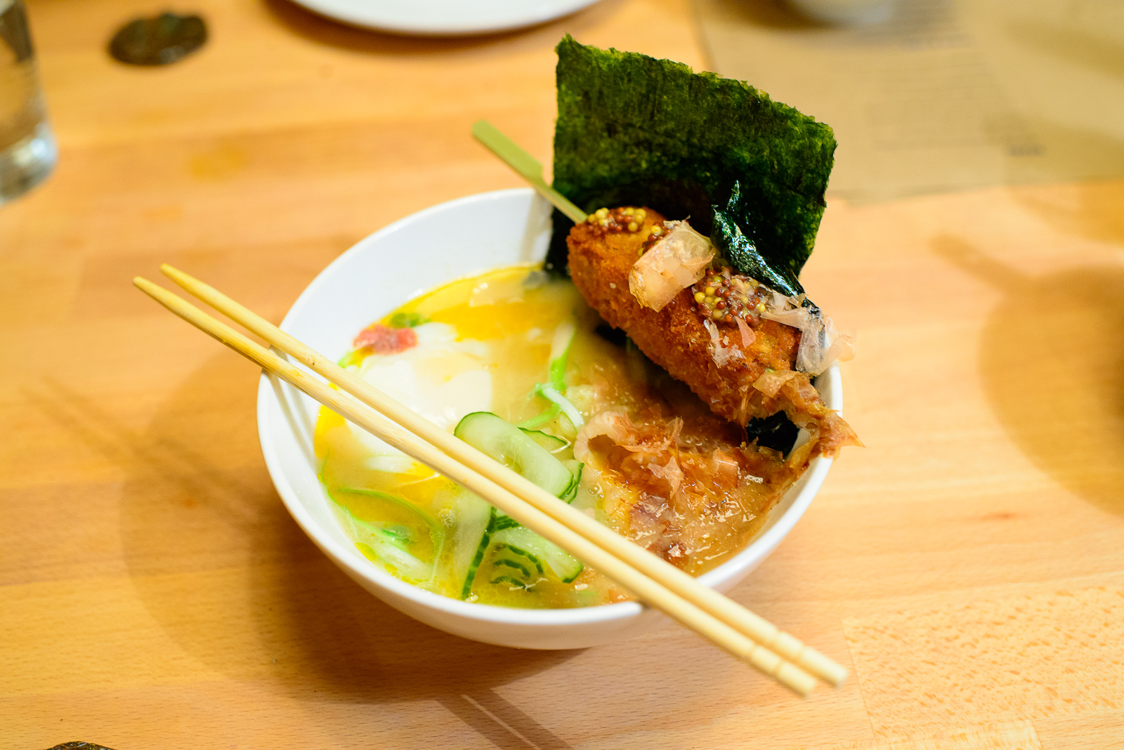 Ramen - soft egg, bonito flakes, short ribs