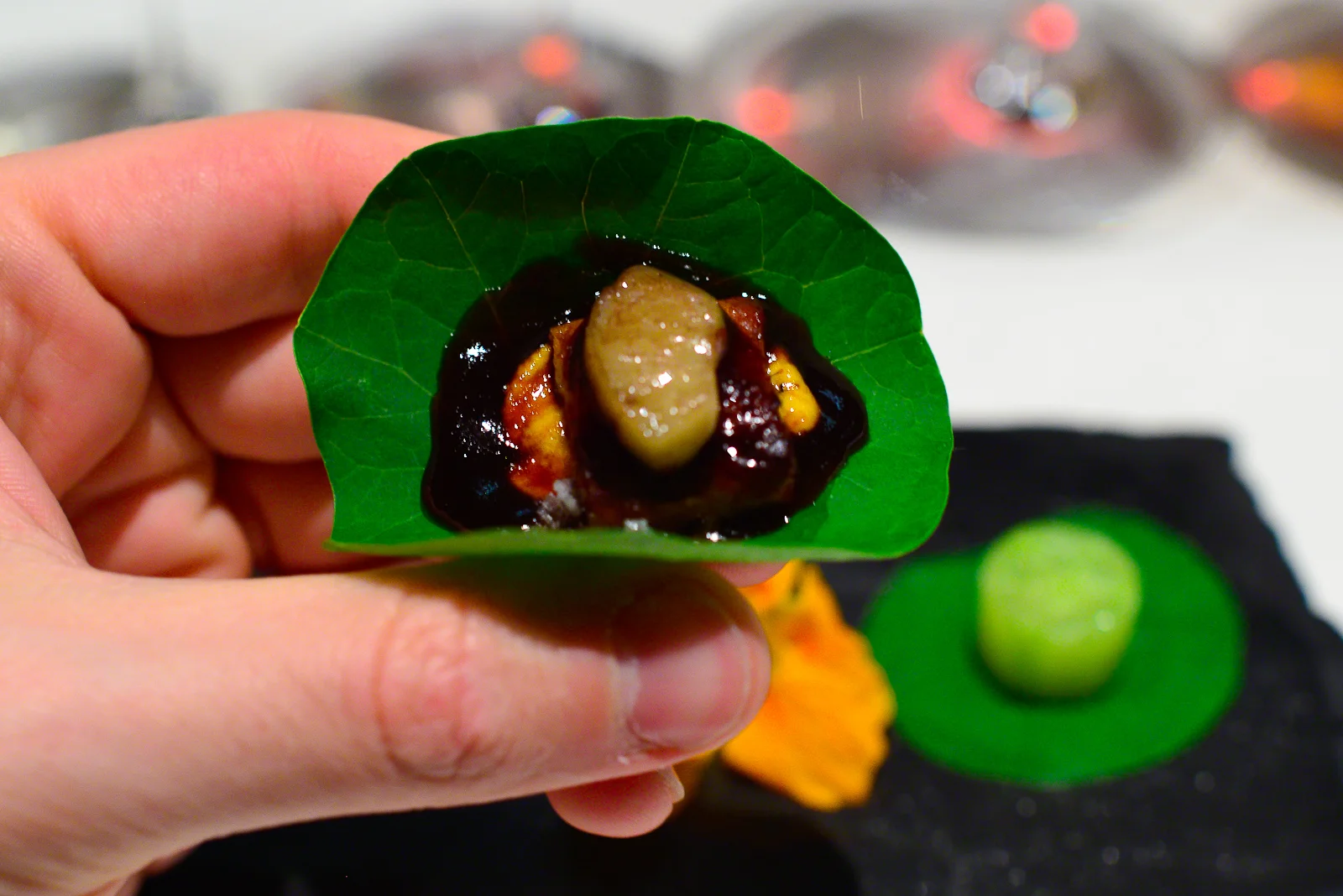19th Course: 2007 Hoja de capuchina con anguila y tuétano de te