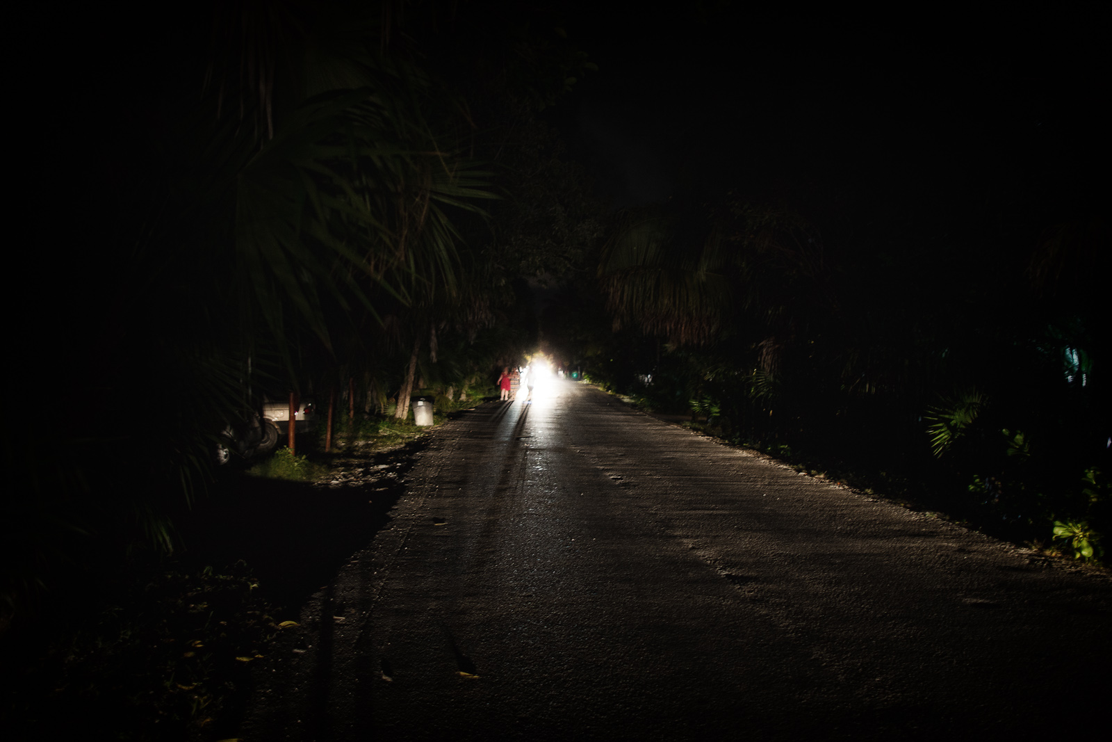 The dark, quiet walk to Casa Banana