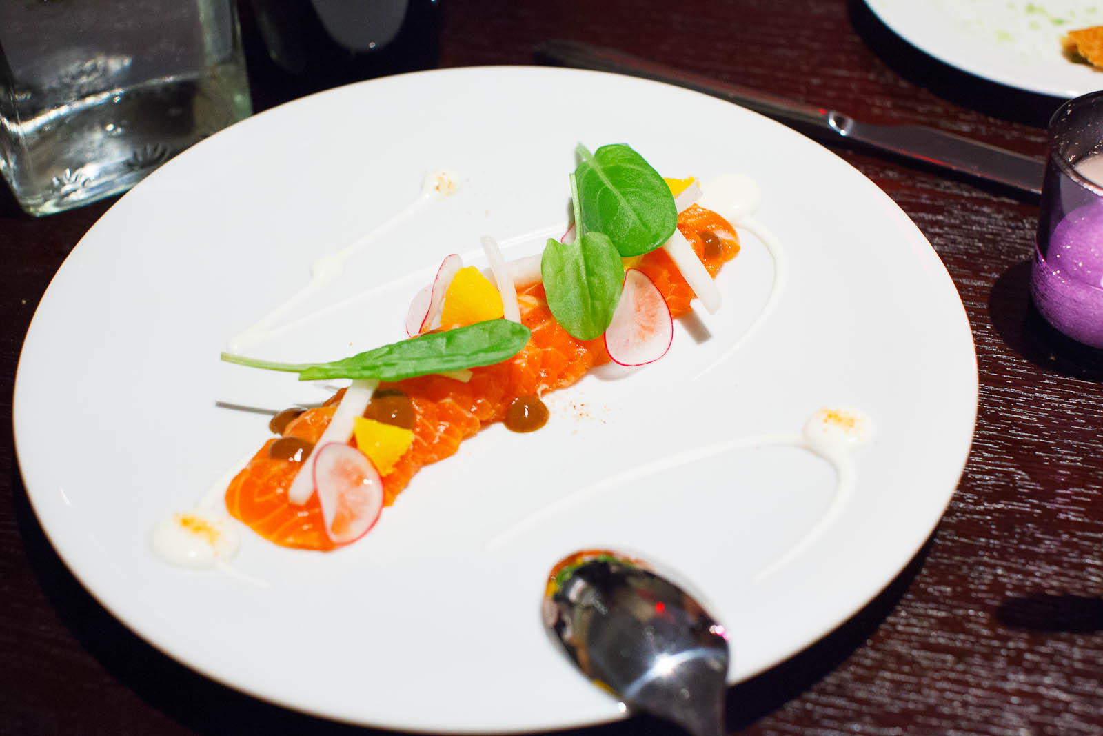 Mezcal Cured Ocean Trout with Cream Cheese, Roe and Sal de Gusan