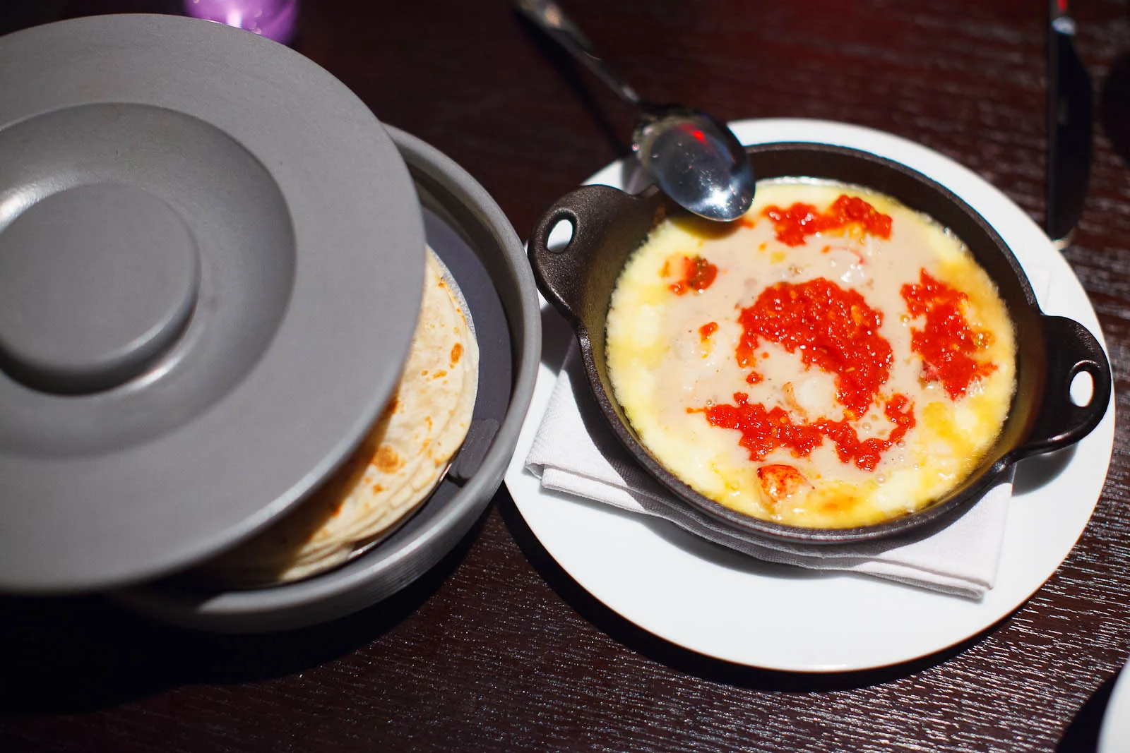 Melted Tetilla Cheese with Lobster,Tomate Frito and Kol (Yucata