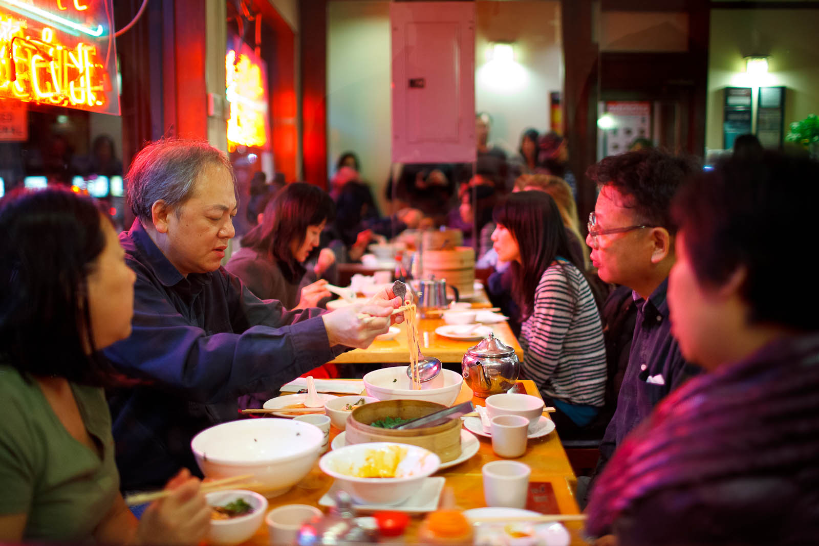 Noodles and soup dumplings