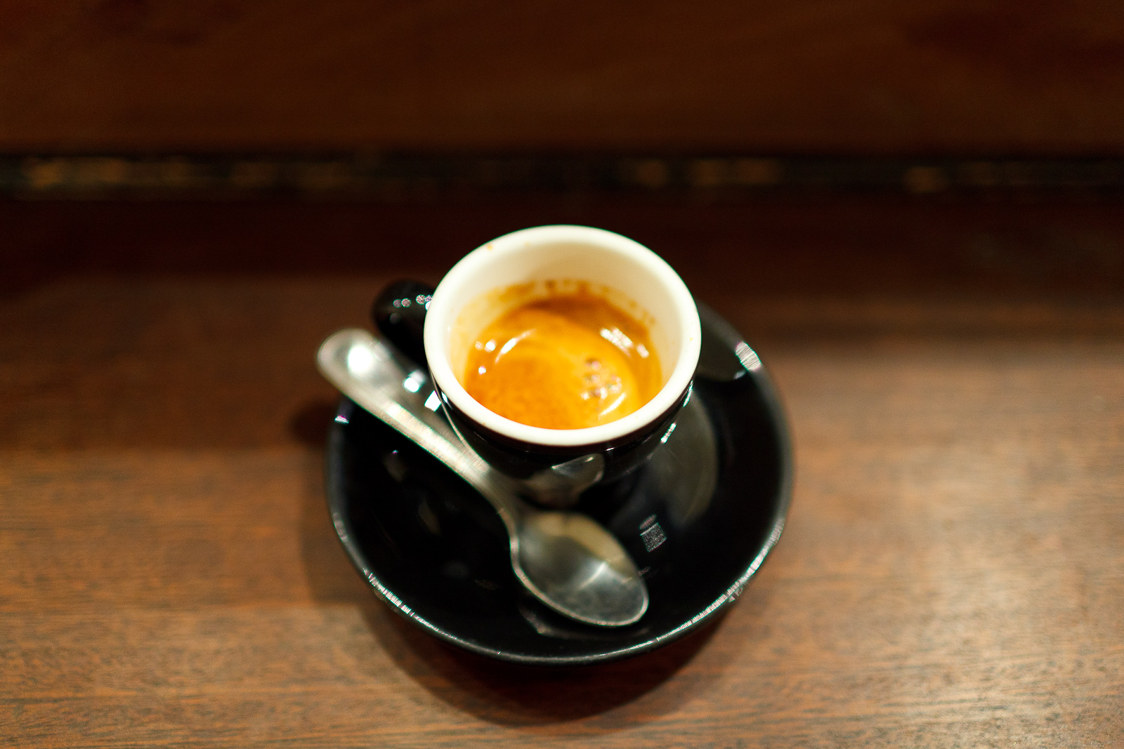 Espresso pulled from Stumptown's Ethiopian Mordecofe